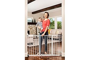 Easy Open 47-Inch Super Wide Walk Thru Baby Gate