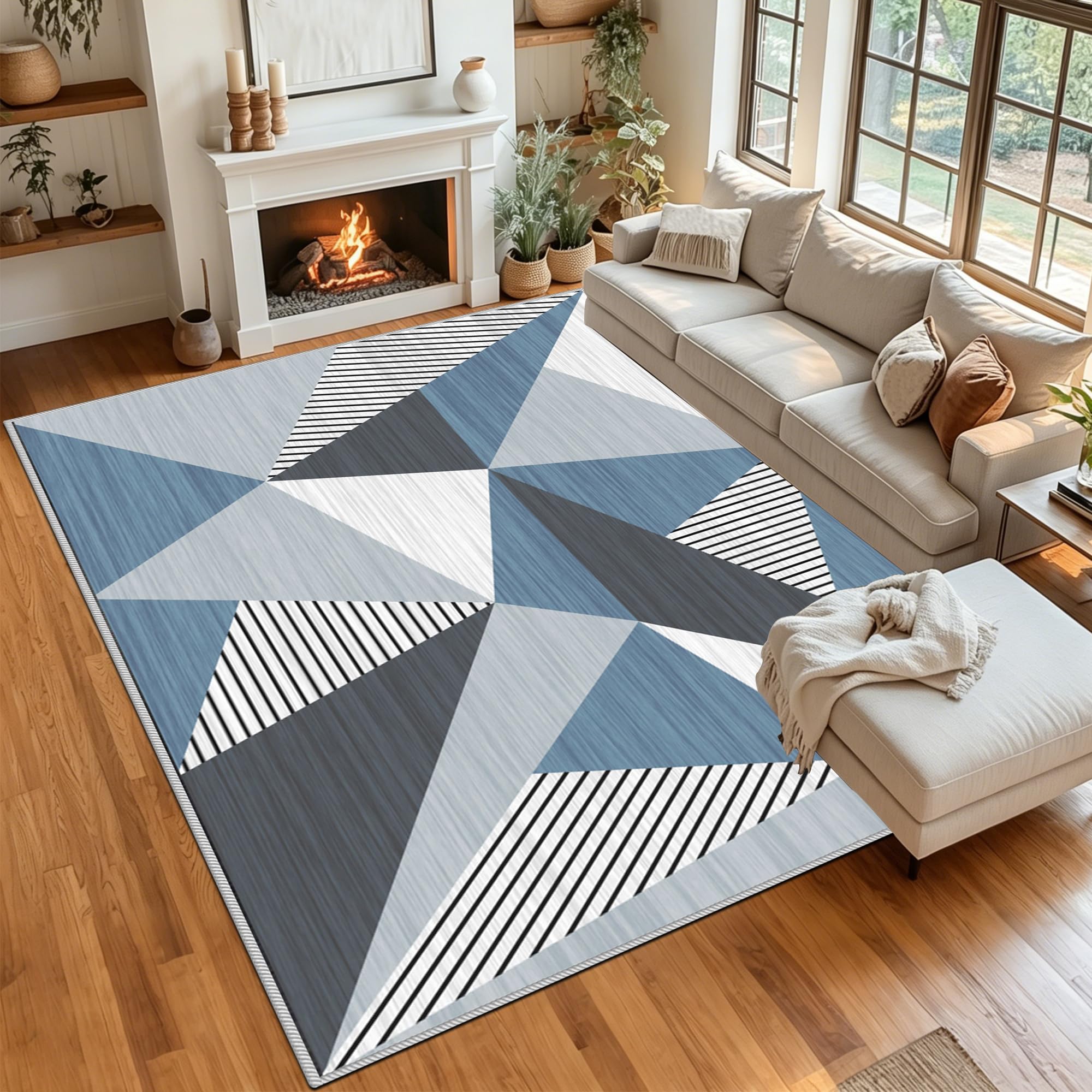 Tapis chambre grand antidérapant et lavable pour buanderie salle a manger 150x190