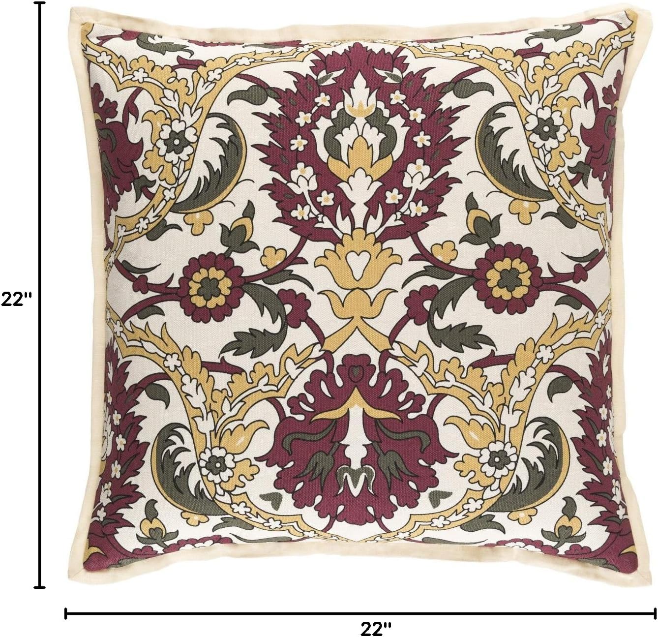 Vincent Pillow 22x22x5, Down Fill