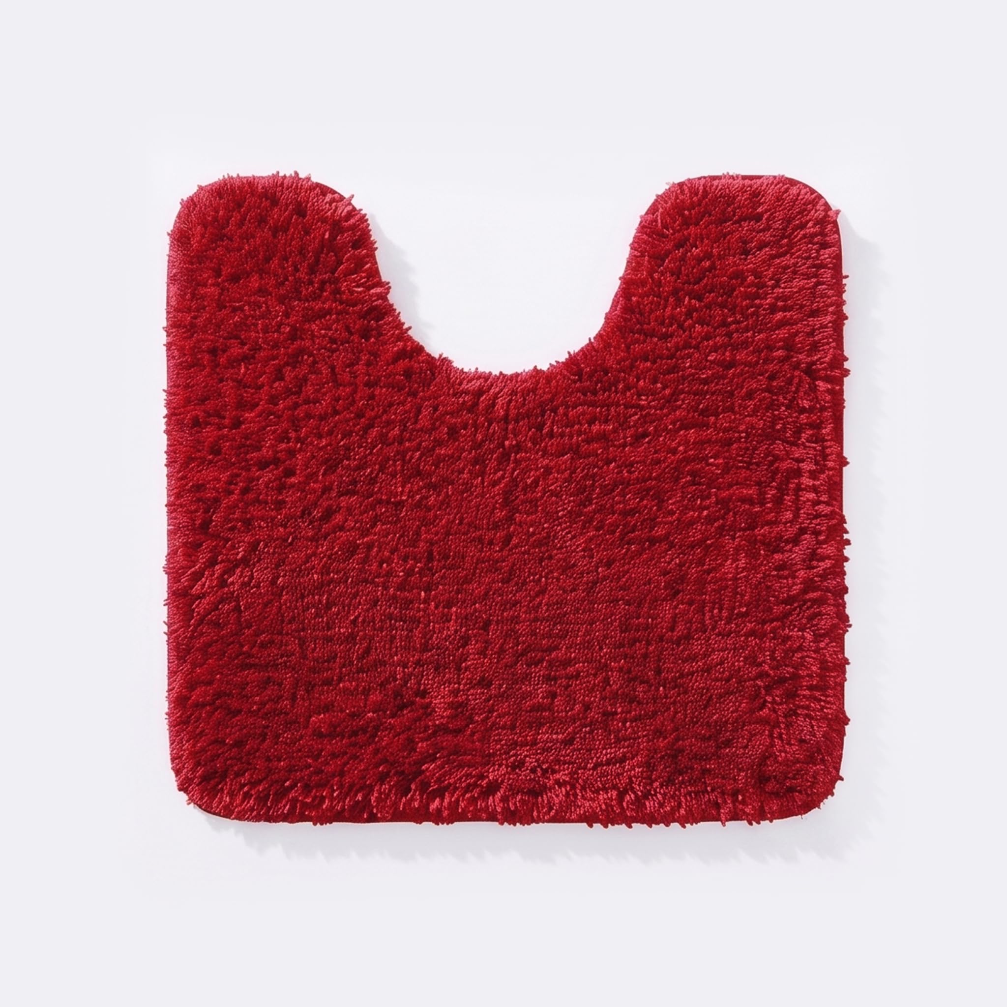 Allure Luxury Deep Pile Microfibre Pedestal Toilet Mat, Non-Slip, 50 x 50cm, Quick Dry & Easy Care (Burgundy) โ image 1