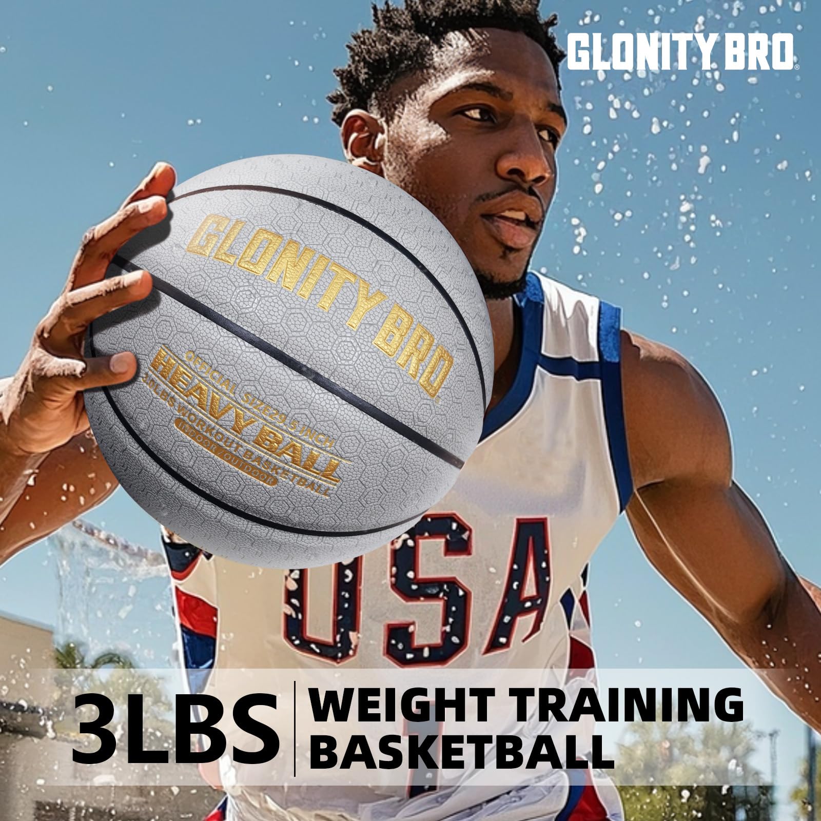 Balón de baloncesto con peso gris de 28.5 pulgadas/29.5 pulgadas, 2.2 libras/3 libras, antideslizante para exteriores e interiores, baloncesto de entrenamiento pesado para regatear, pasar