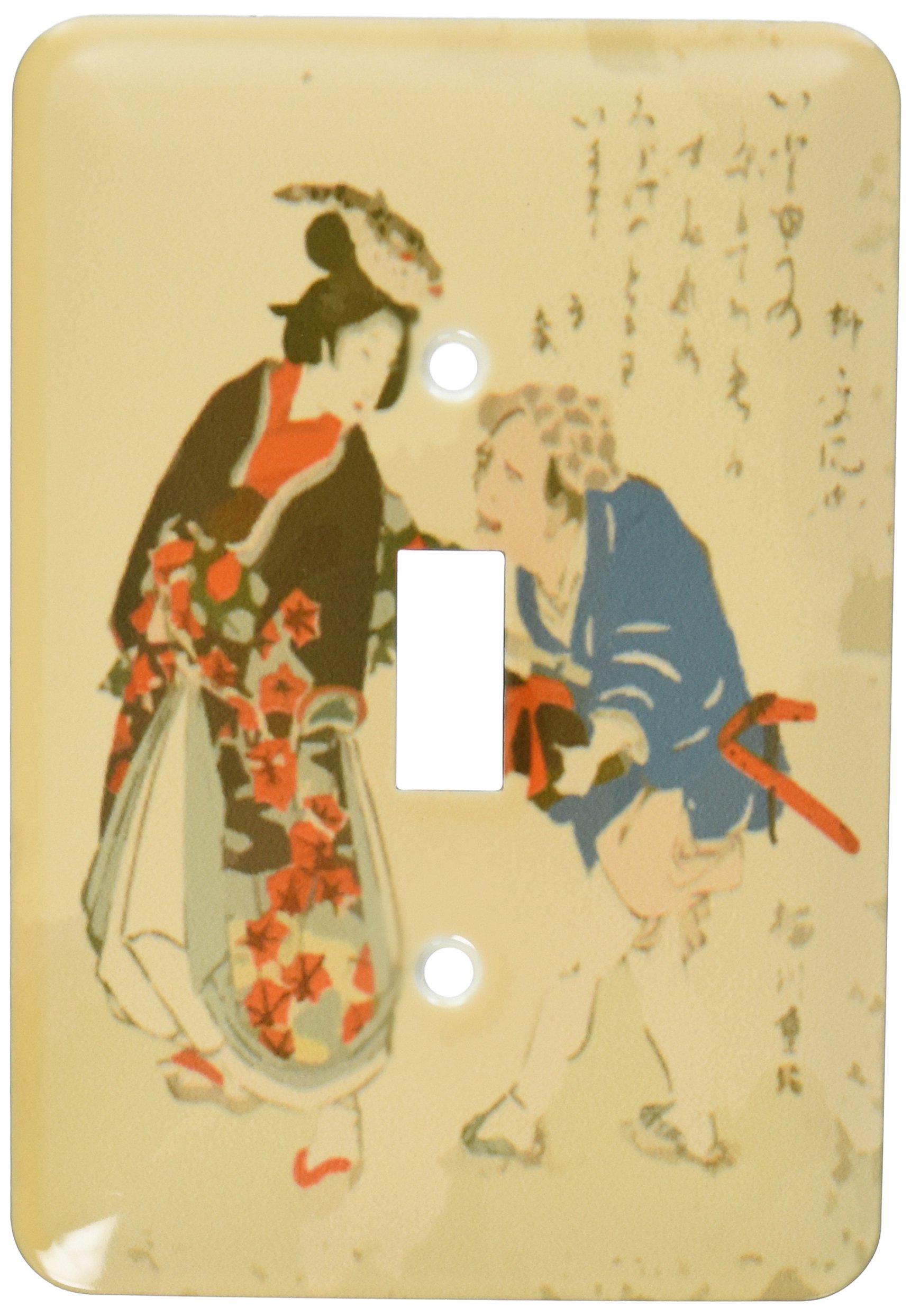 Interrupteur unique Vintage Japonais Lady n Man 3dRose lsp_162909_1 deco murale salon