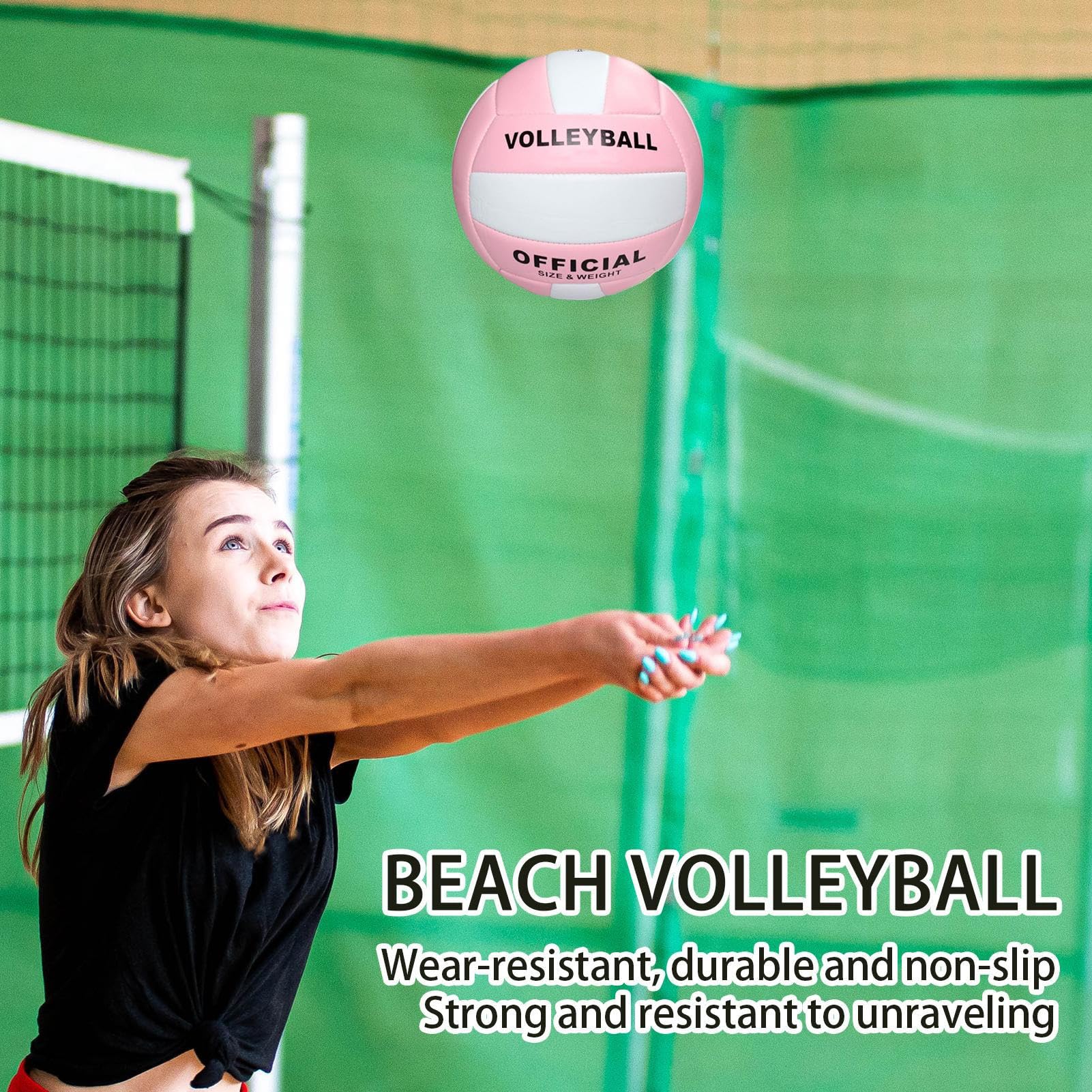Generico Beach volley – Palla da allenamento per sport di morbida e resistente all'usura | Pallavolo di dimensioni regolamentari per, sabbia, cortile, scuola e campo | per la spiag