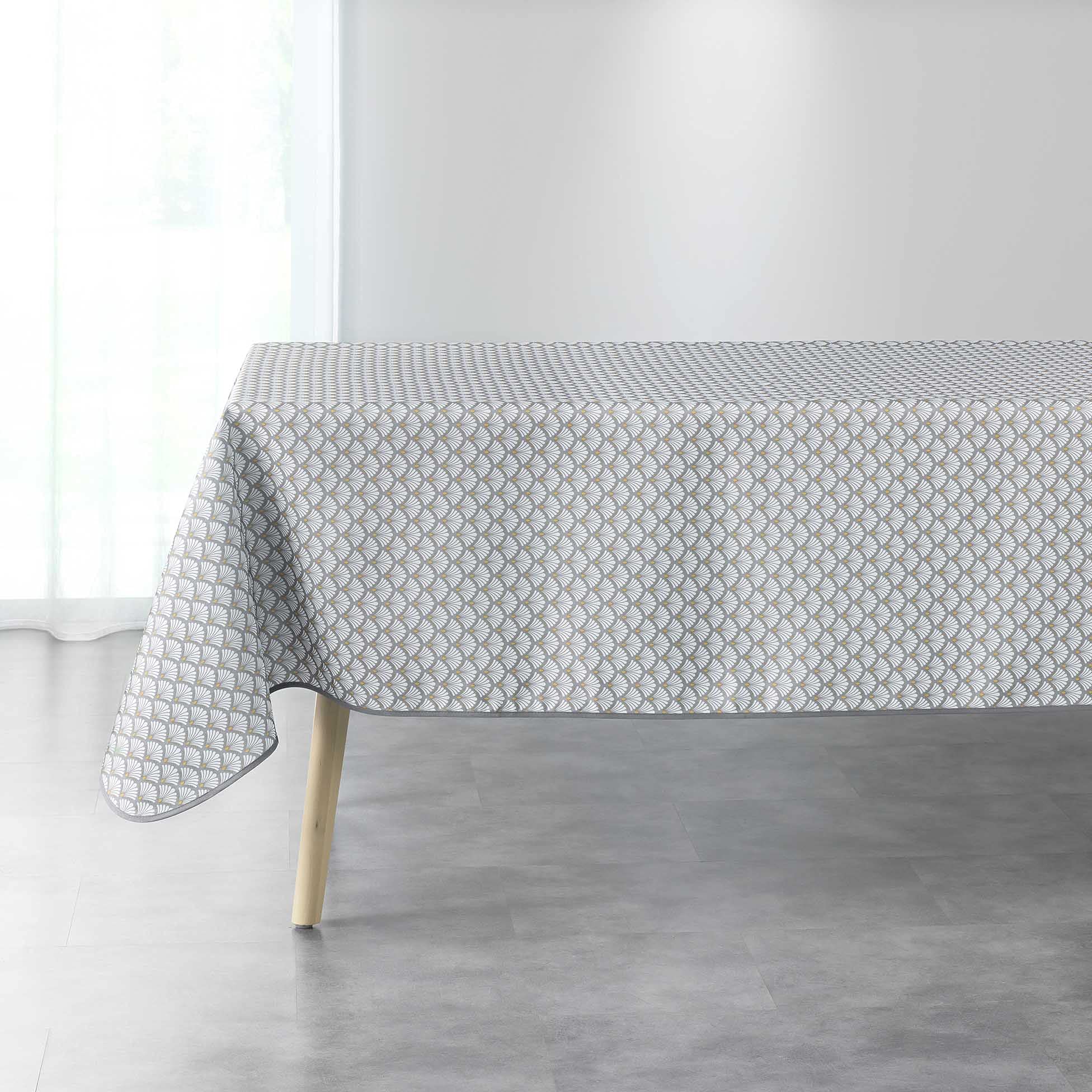 Douceur d'Intérieur ARTCHIC Rectangular Tablecloth, White, 150 x 240 cm