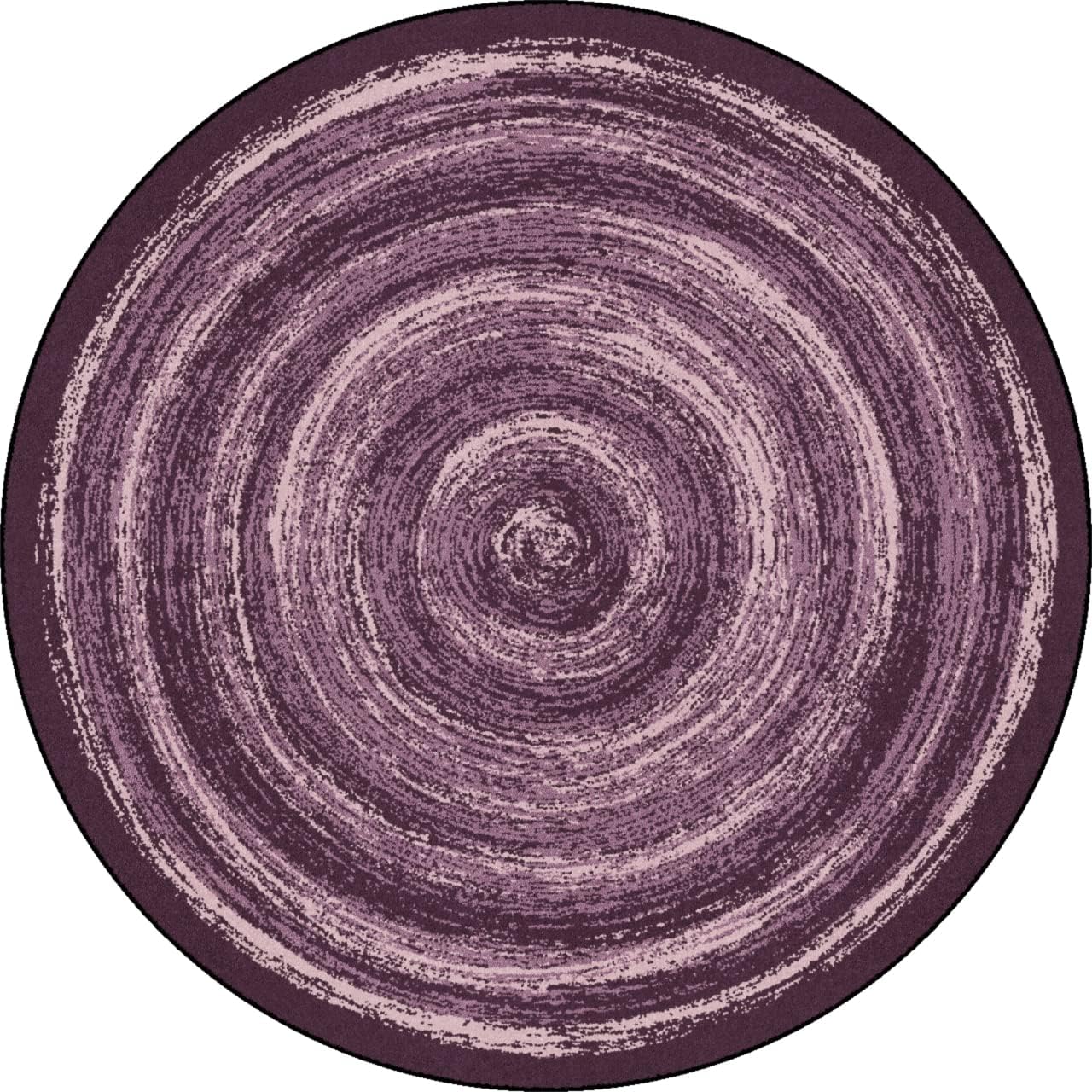 Joy Carpets Feeling Fun 5'4" Round Area Rug in Color Purple