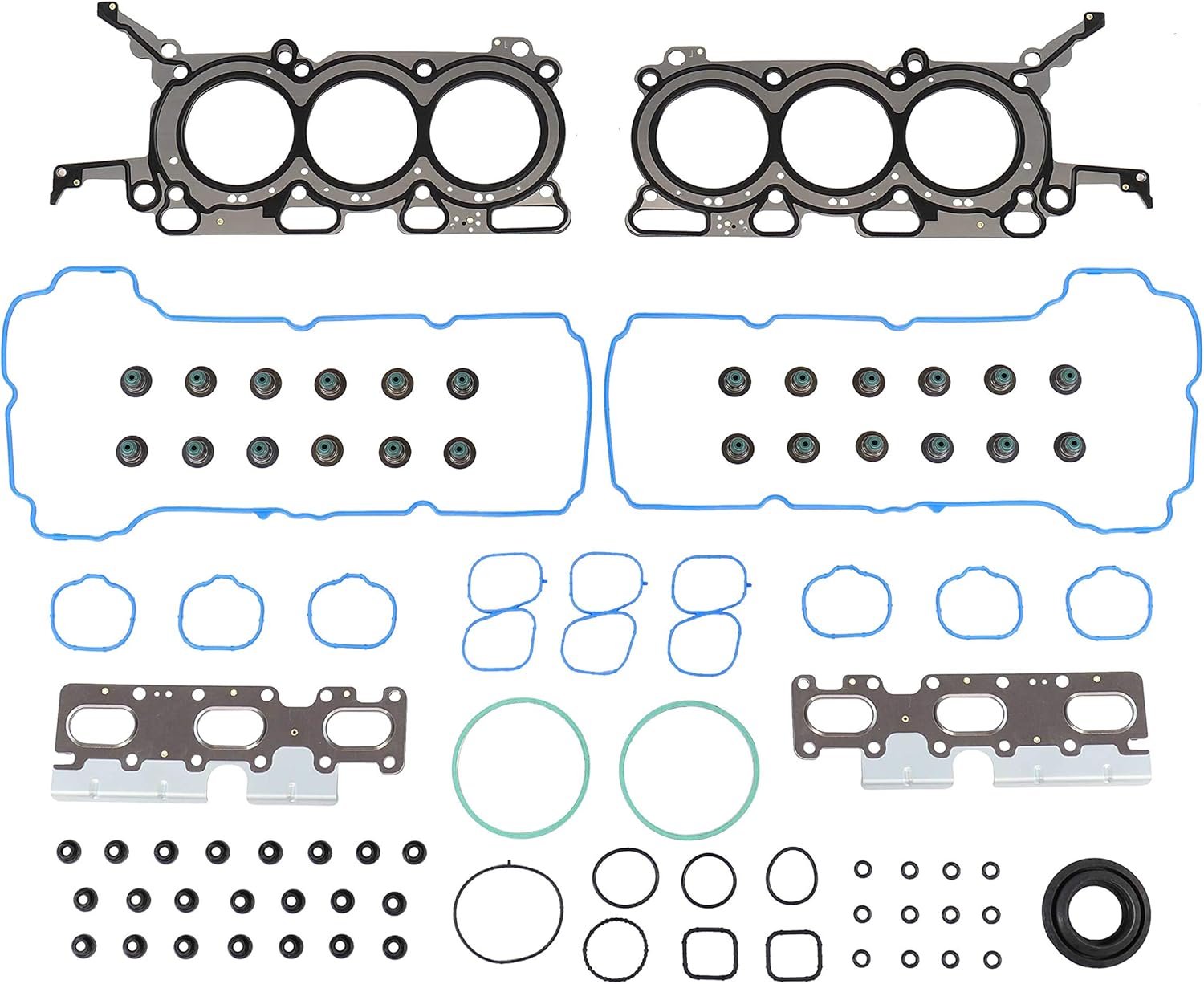 DNJ EK4198M Master Engine Rebuild Kit for 2007-2010 Ford, Lincoln, Mercury Edge, Flex, Fusion 3.5L V6 24V DOHC 3496cc