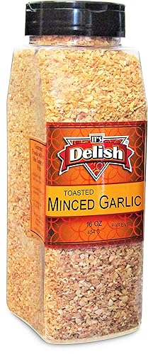 Toasted Minced Garlic by Its Delish, 16 Oz Large Jar