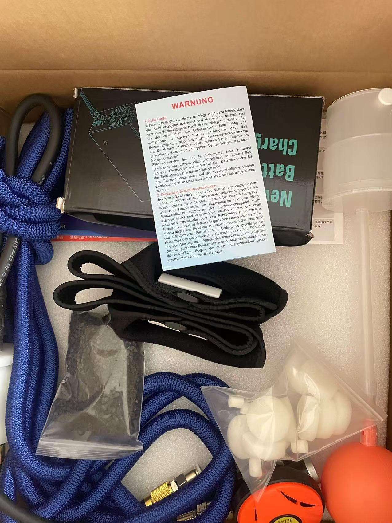 Juego de sistema de buceo recargable de 3 horas, compresor de aire impermeable con manguera de 39 pies y regulador de respiración de buceo, equipo de buceo para buceo recreativo y pesca