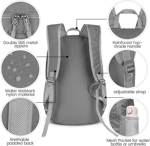 Miniatura 4 de ZOMAKE Mochila plegable ligera de 28L - Mochila plegable resistente al agua Mochila plegable ligera para senderismo