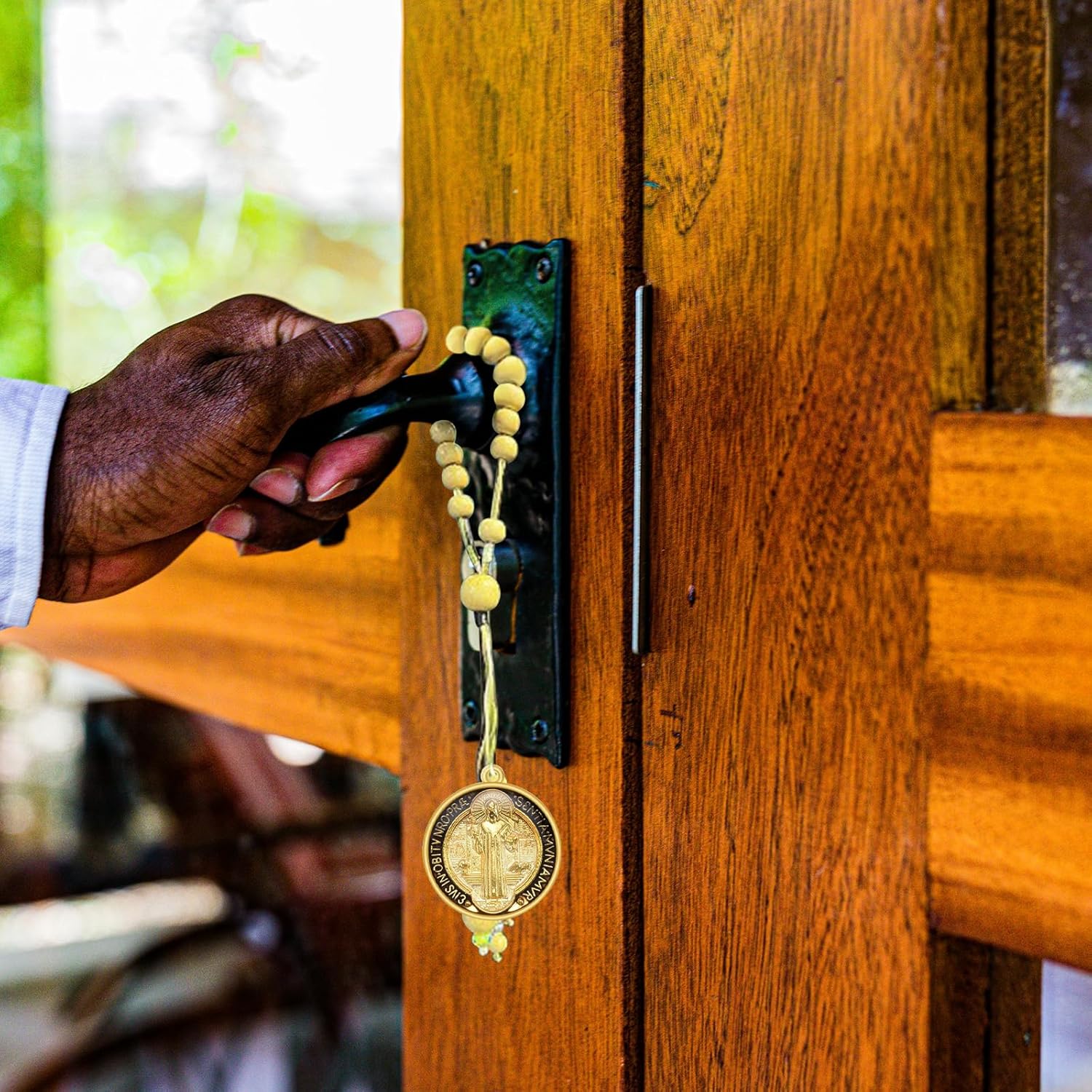 10Pcs Colourful Enamel Jesus Cross Saint Benedict Medal Charms Alloy Pendants For DIY Religious Gifts Jewelry Making Bracelet Necklace Bag Decor - Image 4