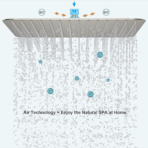 Miniatura 8 de SR SUN RISE Juego de grifo de bañera de metal de 12 pulgadas, sistema de ducha con boquilla de bañera, cabezal de ducha de lluvia cuadrado y