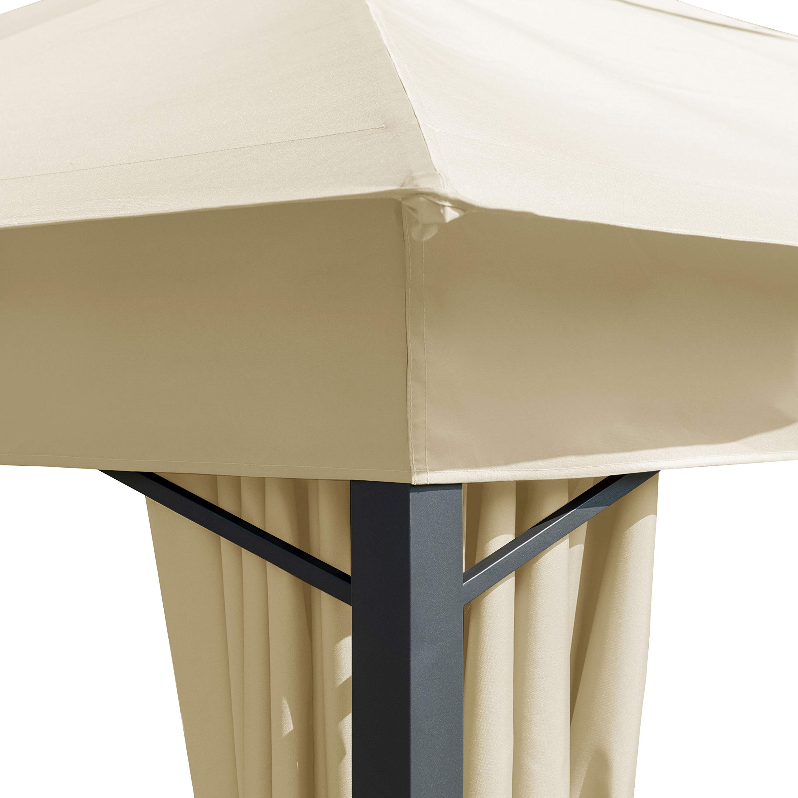 Toit de Remplacement 3x4 m pour Sunset Classic env. 180 g/m² Champagne