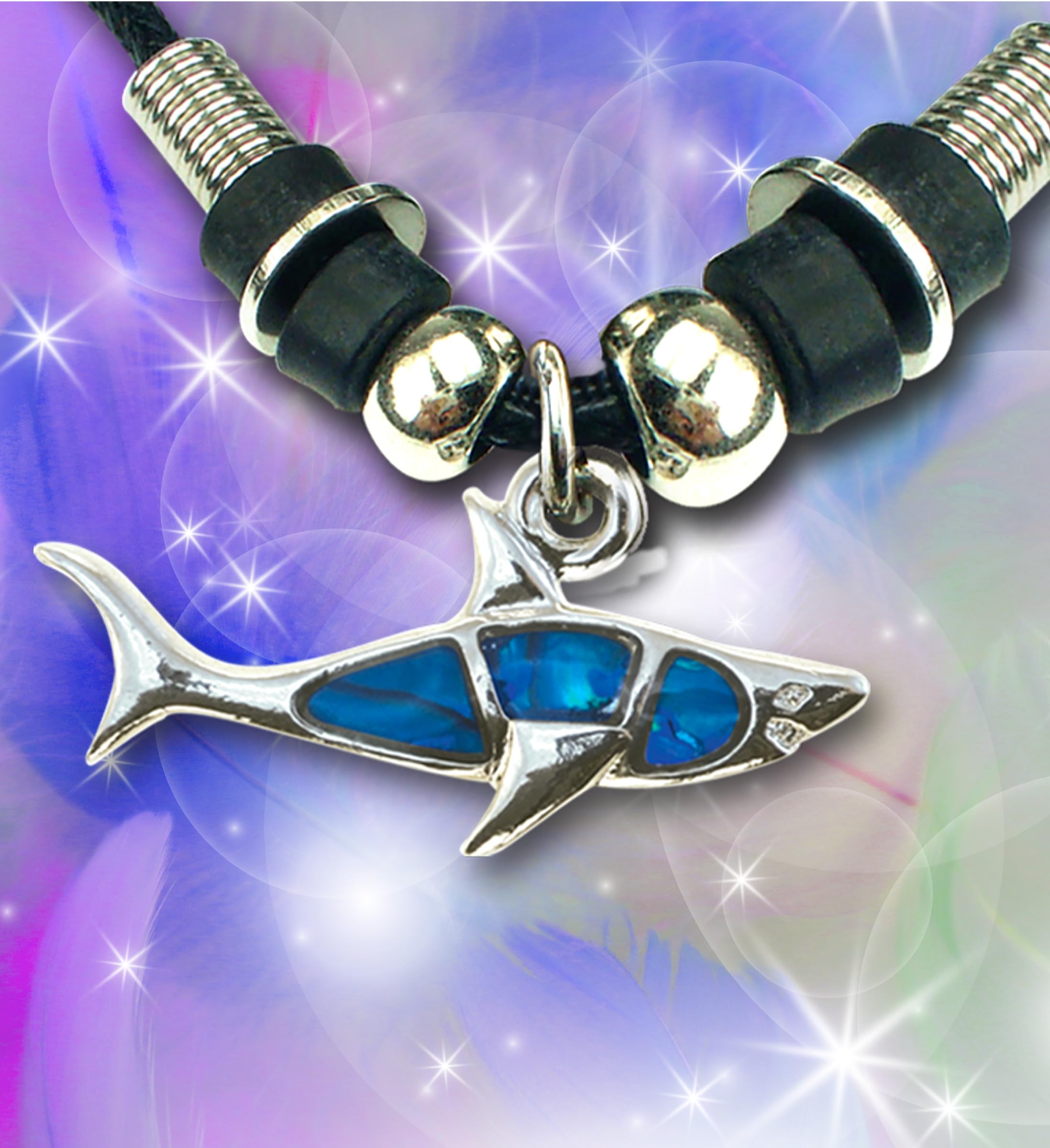 Amazon.com: Puzzled Aqua79 Blue and Silver Shark Necklace - Shark