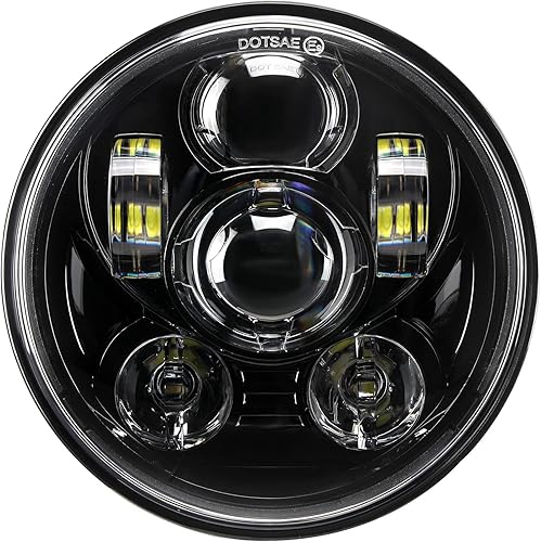 Miniatura 8 de 5-34 5.75 pulgadas faro LED compatible con Harley Davidson Dyna Sportster Iron 883 1200 Low Rider XLH883 Super Glide Softail Custom XLH1200