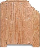 Vista 5 de CONSDAN Panera de madera maciza de roble para encimera de cocina, contenedor de pan de doble capa para almacenamiento de pan, caja de pan de gran