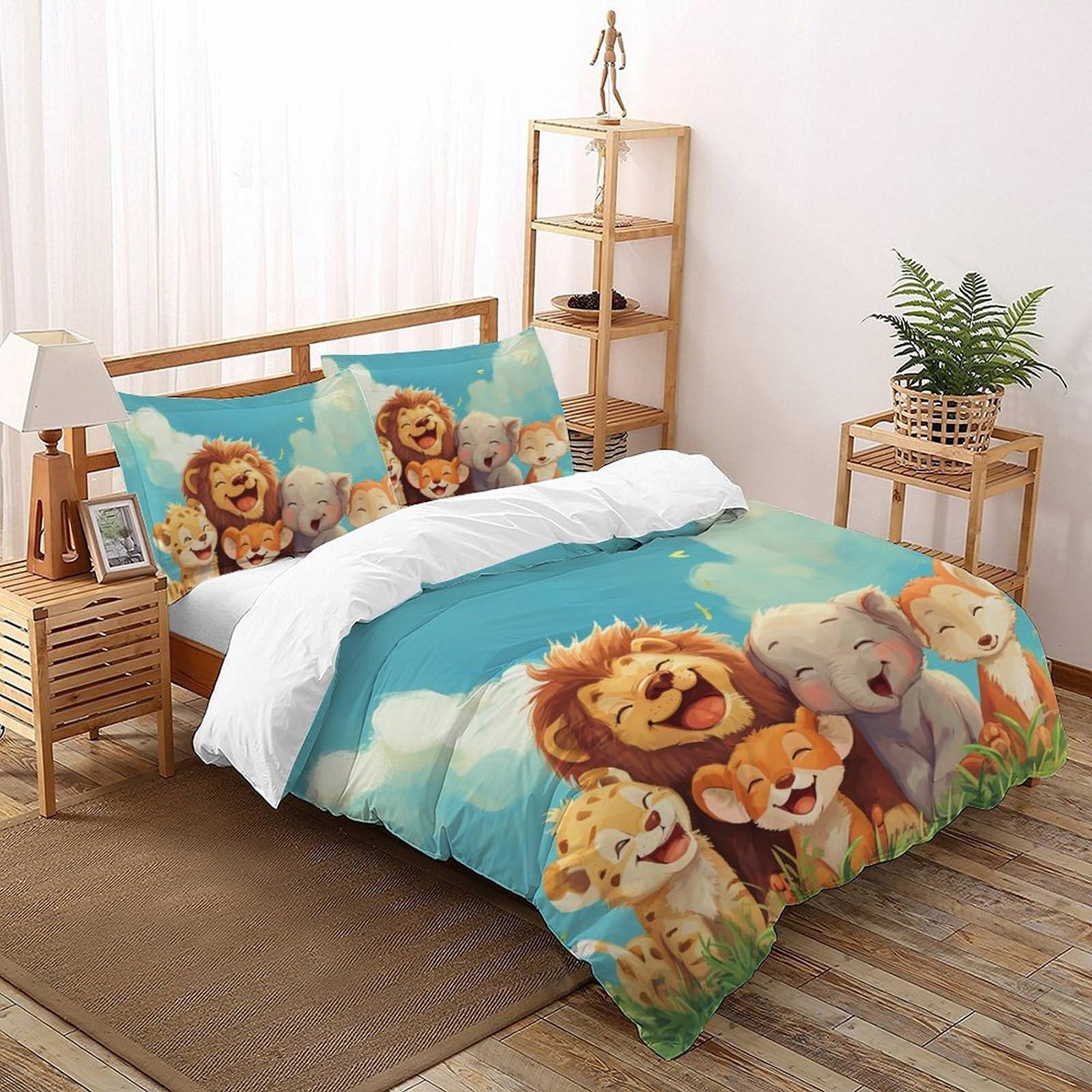 Housse de couette 260x220cm facile d'entretien a fermeture eclair
