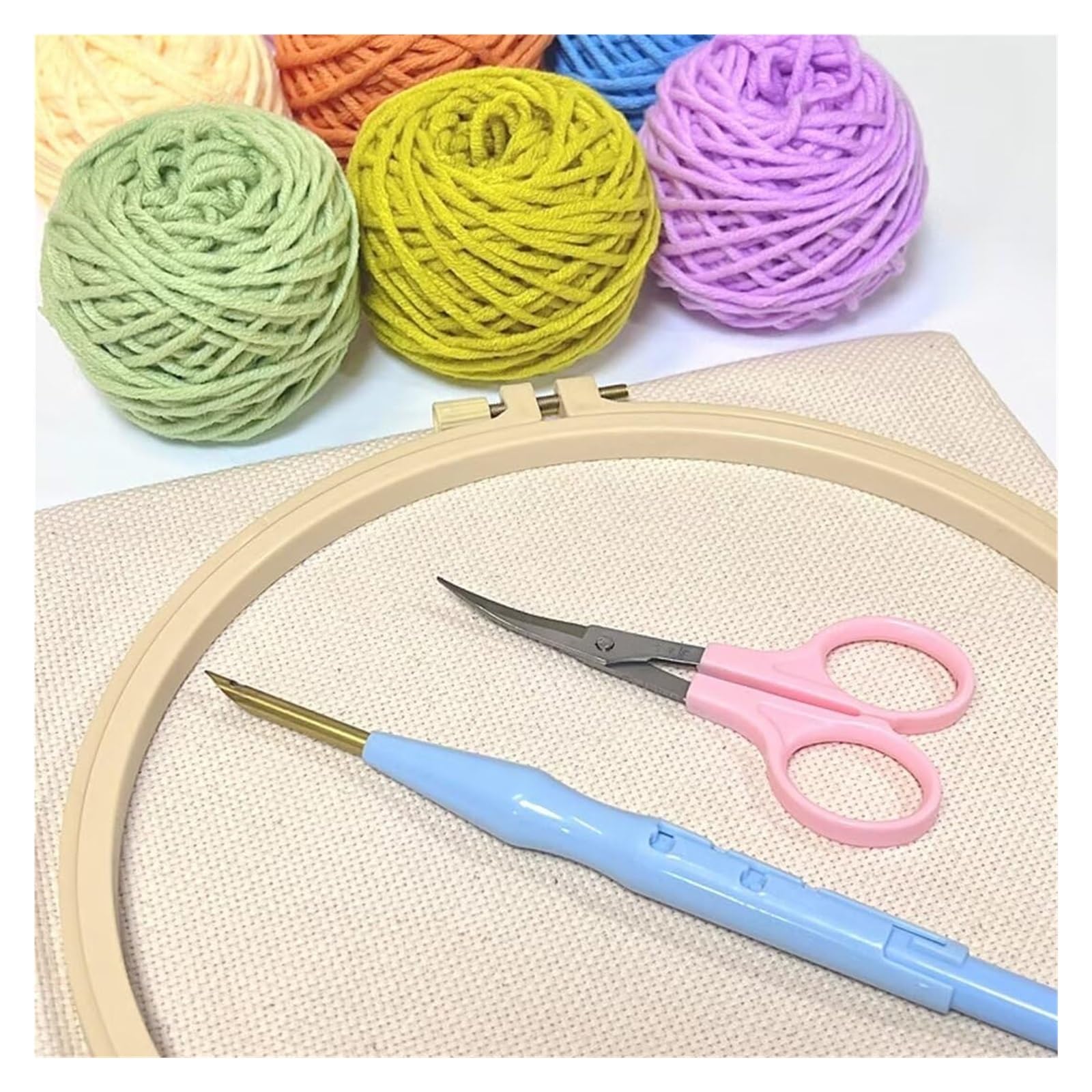 przędza dziewiarska, Przędza akrylowa tuftowana, nić o grubości 3,5 mm, 8 nitek bawełnianego szydełka mlecznego(35 Colors)