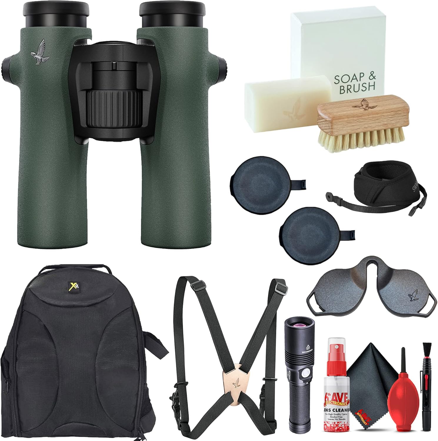 Swarovski 8x32 NL Pure Binoculars (Swarovski Green) + BSP