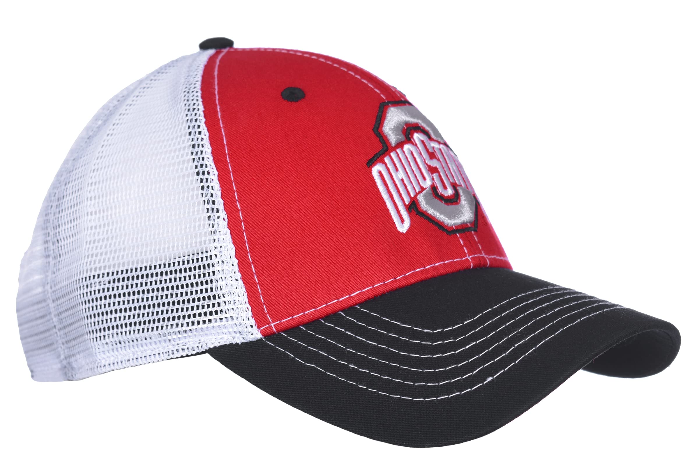 Ohio State Buckeyes Kappe mit verstellbarer Netzrücken, dreifarbig