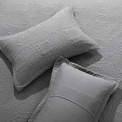 Miniatura 3 de HOMBYS Juego de 2 fundas de almohada acolchadas de tamaño estándar, estilo moderno con patrón de monedas, cierre de sobre, duraderas, suaves y