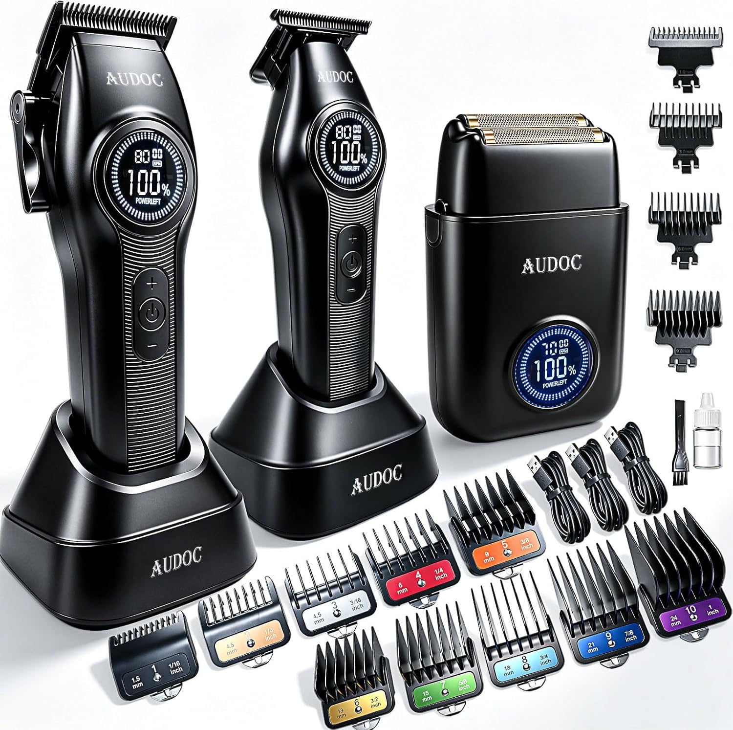 Hair Clippers and Trimmers Set for Men Professional