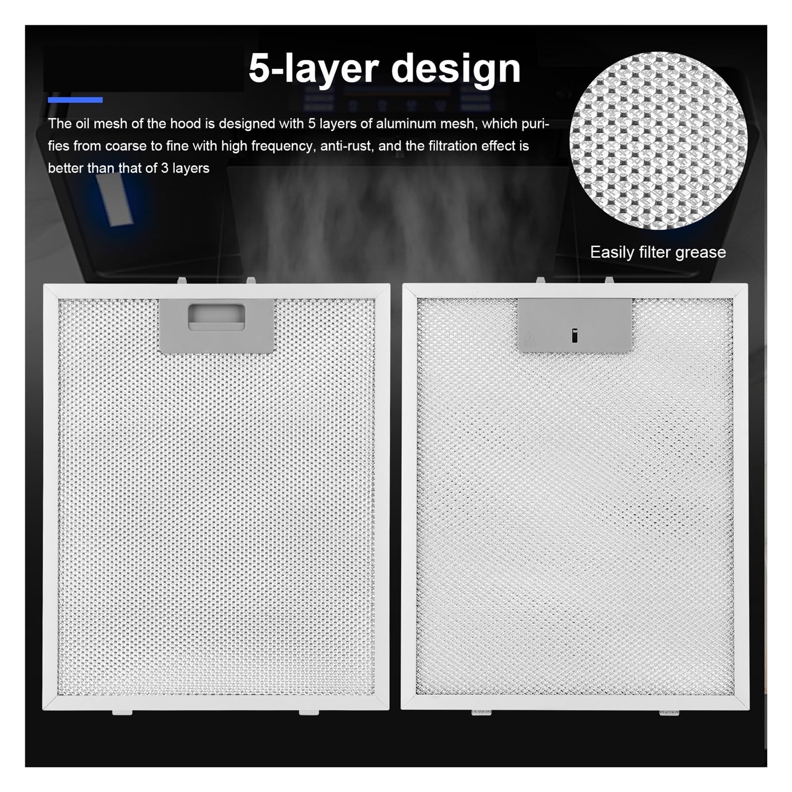 Filtro De Campana De Ventilación, Extractor De Malla Metálica De Aluminio, 320x260mm, 2 Uds.
