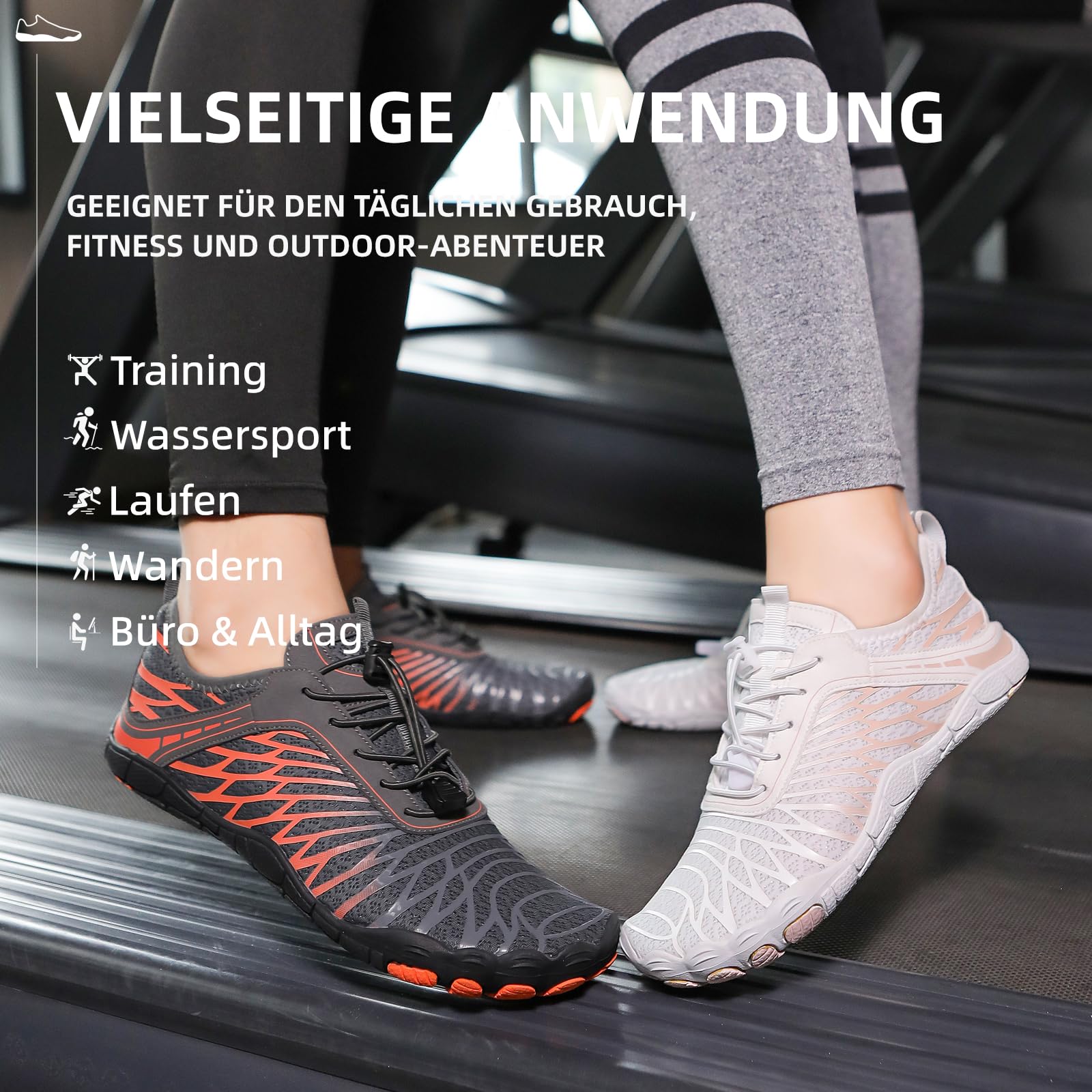 Chaussures Pieds Nus pour Femme - Chaussures Aquatiques saines et Confortables - Chaussures Aquatiques - Chaussures de Plage - Bout Large - Chaussures de Trail - Chaussures de Fitness