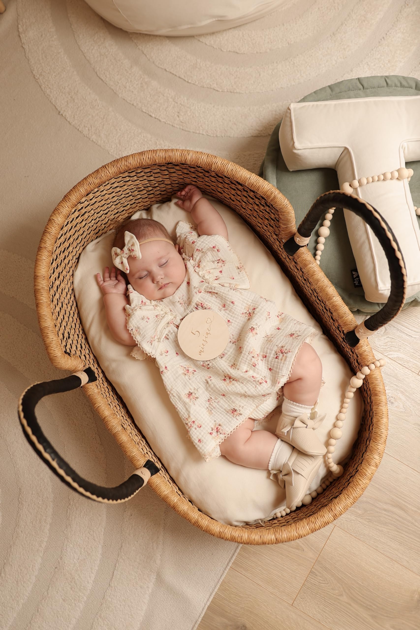 Baby körbchen Bett Babynest - Hochwertiges Tragbares Baby Bett Kompatibilität, Oeko-TEX Zertifiziertes Nestchen Baby Für Frische Eltern, Babybett, Moseskorb Baby, Stubenwagen