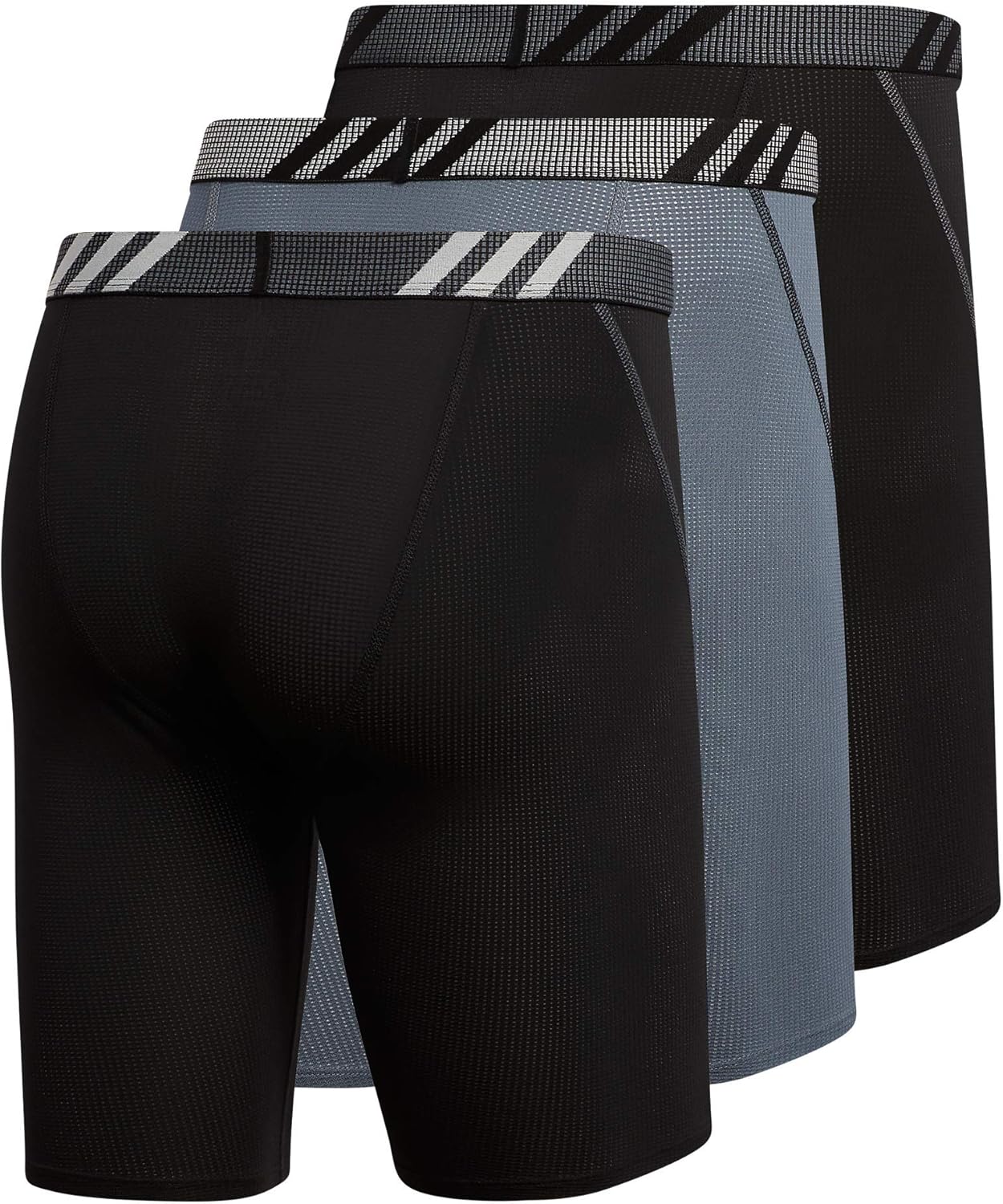adidas Men's Performance Mesh Long Boxer Brief Underwear (3-Pack), for active sport and all day comfort - Image 6