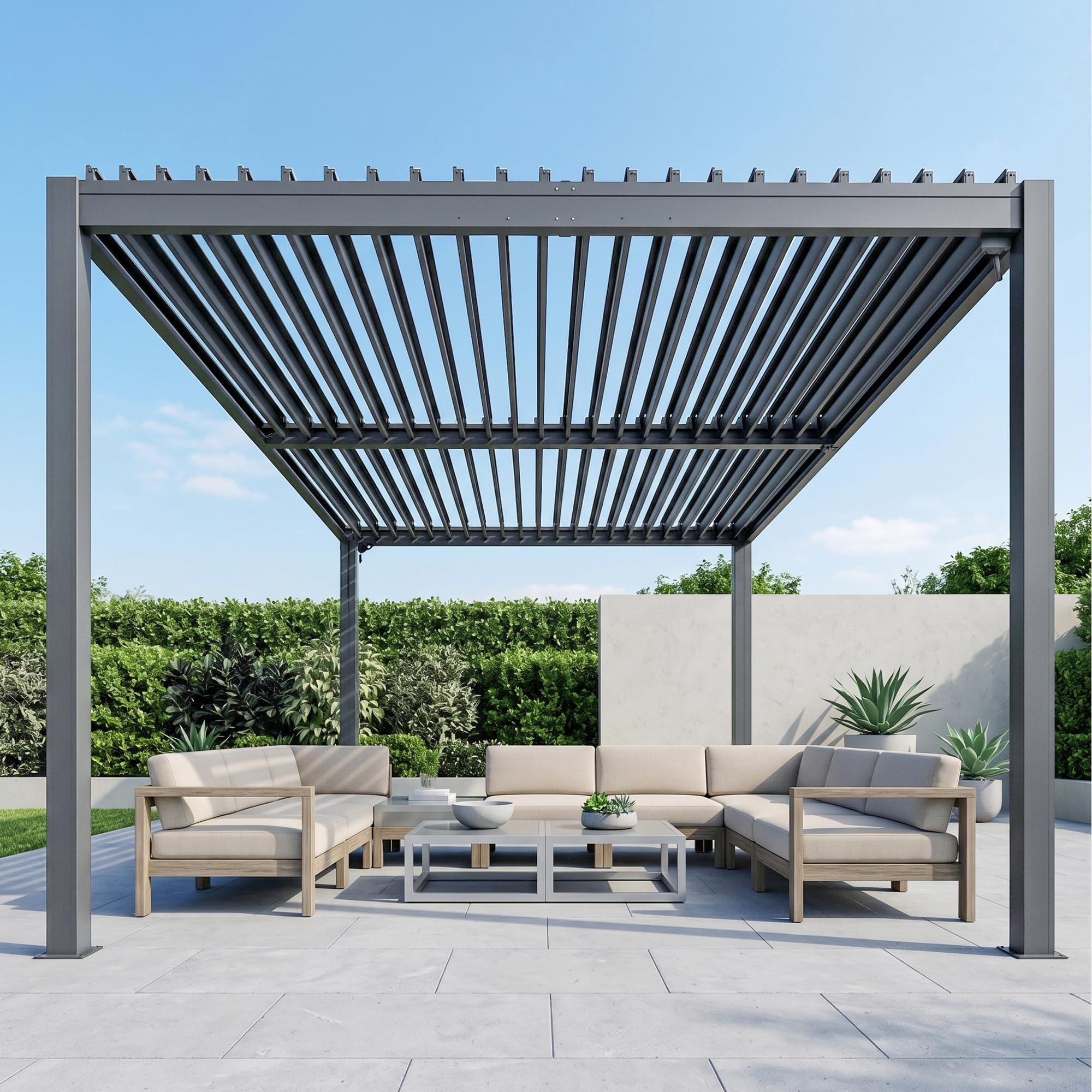 Domi Louvered Pergola 10x16