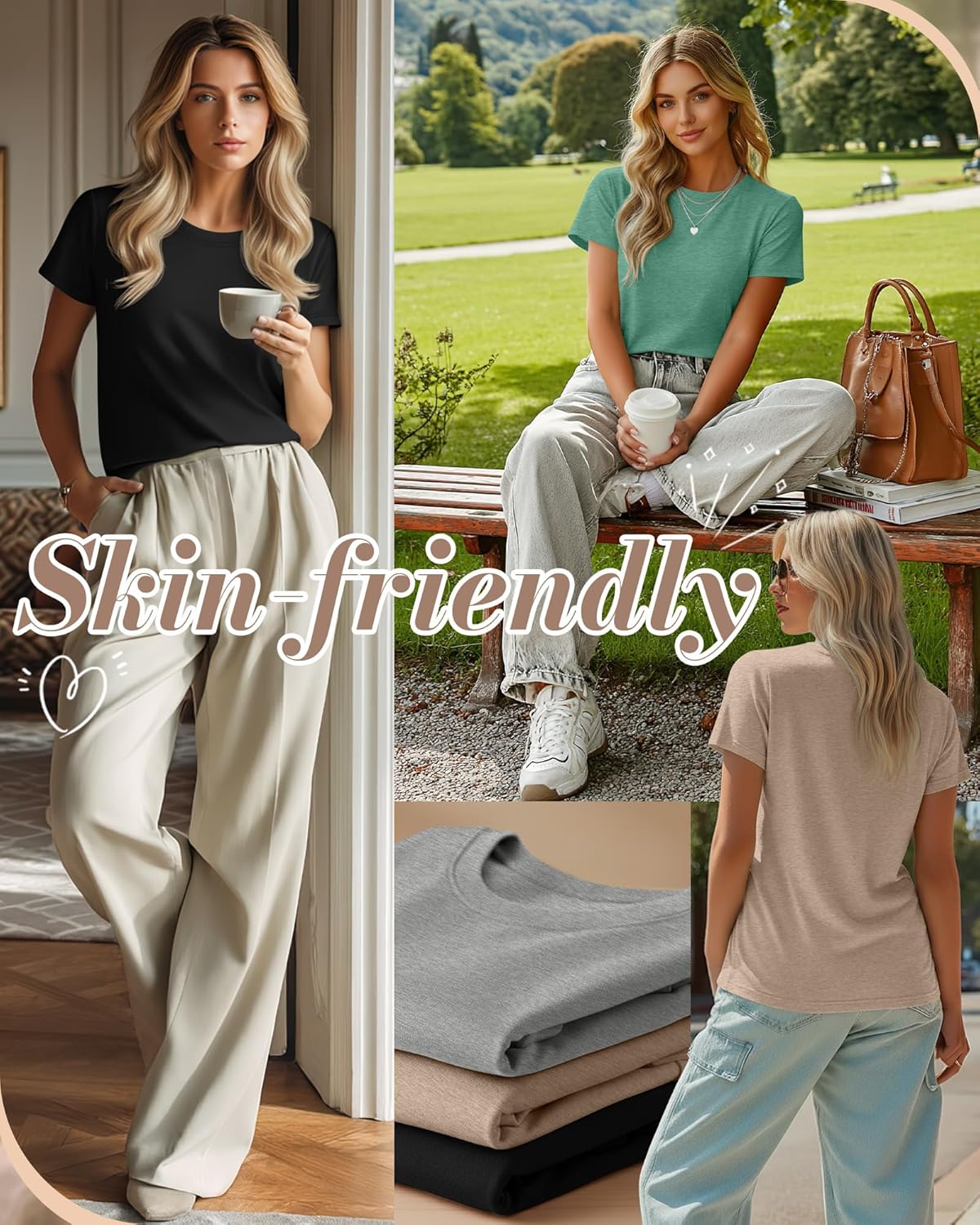 4 Pack Women's Nursing Breastfeeding Shirts with Zipper Loose Fit Short Sleeve Maternity Top Nursing Clothes