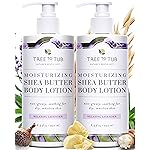 Tree to Tub Lavender Shea Butter Body Lotion for Dry Skin - Moisturizing Sensitive Skin Lotion for Women & Men, Vegan Body Moisturizer w/Organic Aloe Vera, Cocoa Butter, All Natural Colloidal Oatmeal
