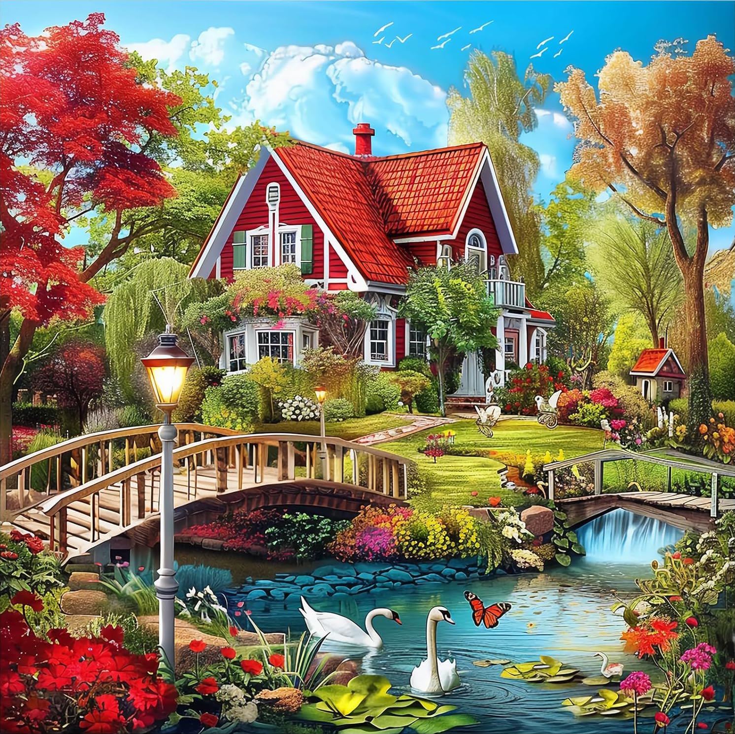 ARPADAMO 5D-Diamant-Malerei-Set Für Erwachsene – Stadtreise-Landschaft, 30,5 X 40,6 Cm, Runde Diamanten, 6-teiliges Set