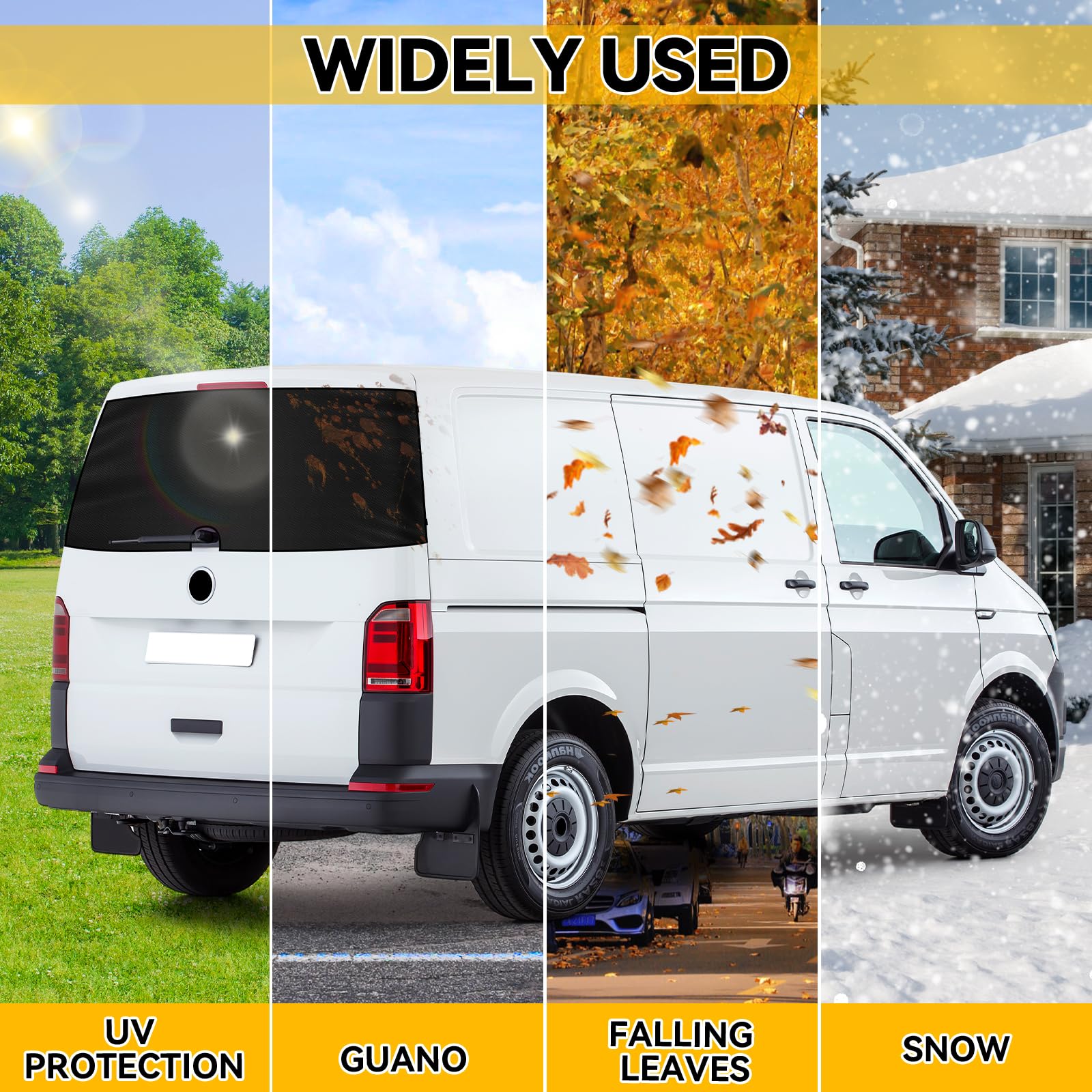 Auto Windschutzscheiben Abdeckung Ersatz für VW T5 T6 T6.1 California Single Tailgate, 600D Heckscheibenabdeckung Auto Heckscheibe Scheibenabdeckung Winter, 100% Verdunkelnd, Blockiert UV Strahlen
