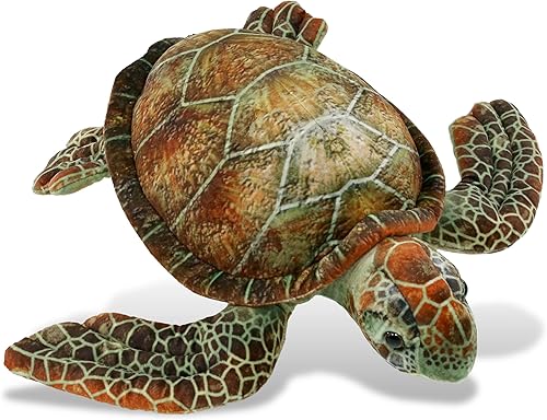 DolliBu Animal de peluche de tortuga marina  Peluche de tortuga abrazable, adorable juguete de peluche de tortuga marina, lindo regalo de animales