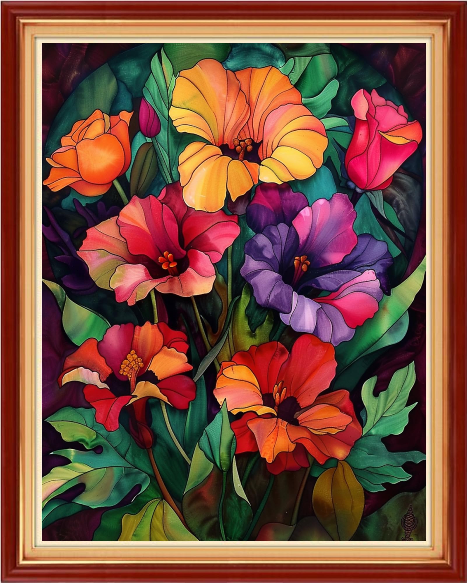 Artvxeay Stamped Cross Stitch Kits - Embroidery Kits for Beginners Cross Stitch Kits for Kids Adults 11 CT Printed Patterns Needlepoint Kits - Colorful Flowers 16x20 inch