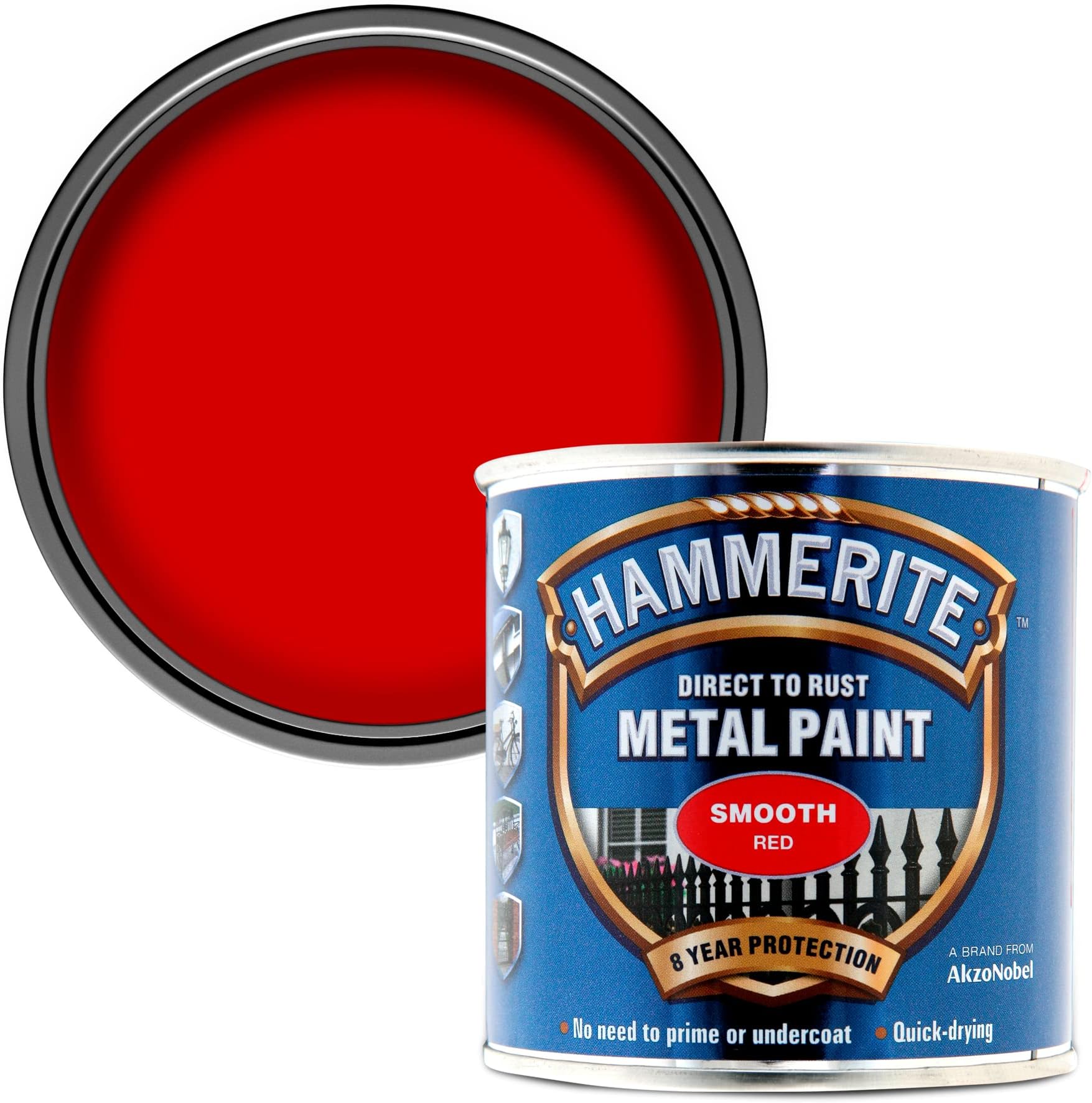 Direct to Rust Metal Paint - Smooth Red Finish 250ML