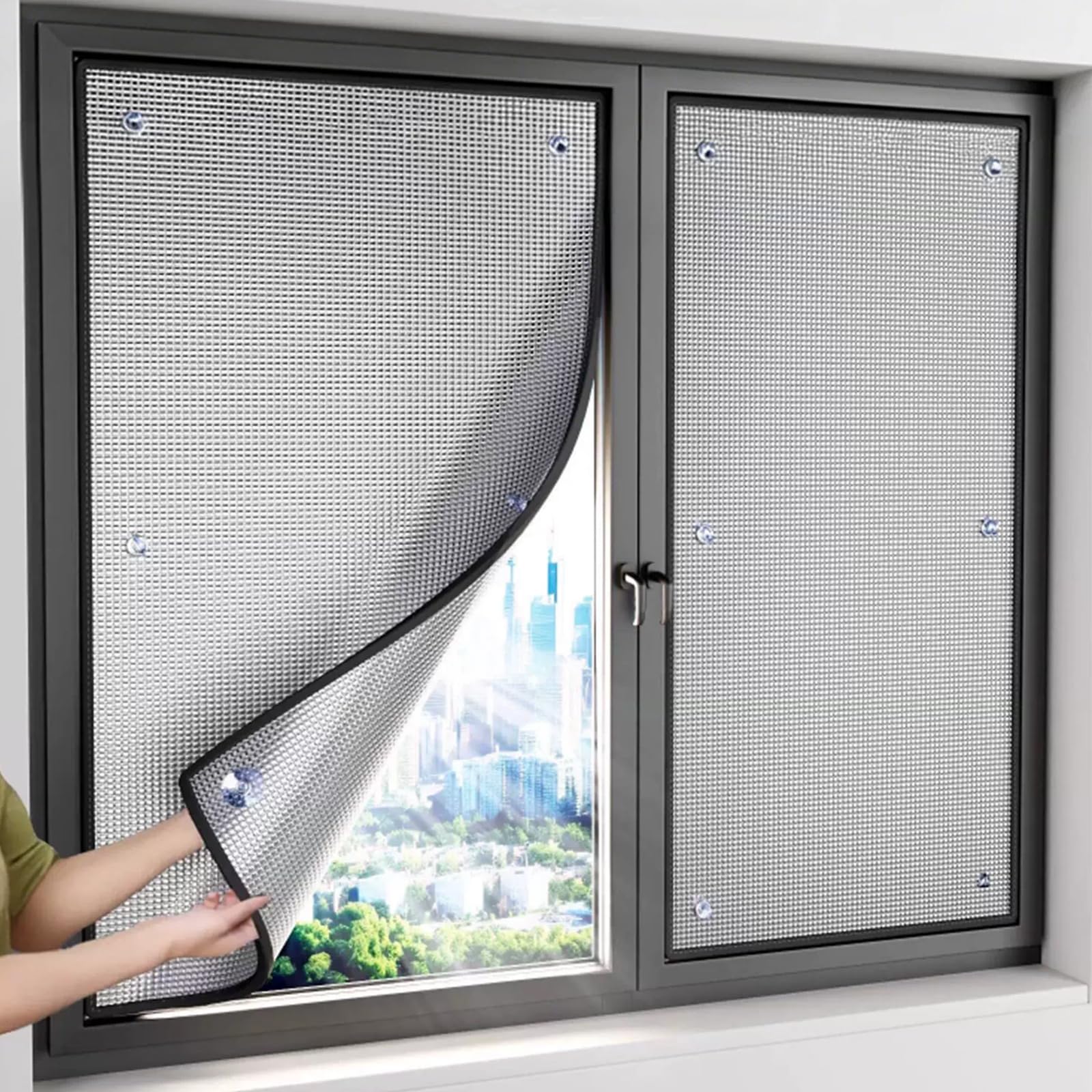 9mm Thickness Reflective Window Film Anti Glare,Sunroom Aluminum Foil Film (80x200cm)