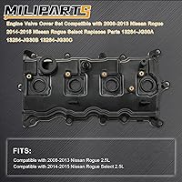 Vista 2 de Juego de tapa de válvulas de motor Compatible con Nissan Rogue 2008-2013 Nissan Rogue Select 2014-2015 Reemplaza las piezas 13264-JG30A 13264-JG30B