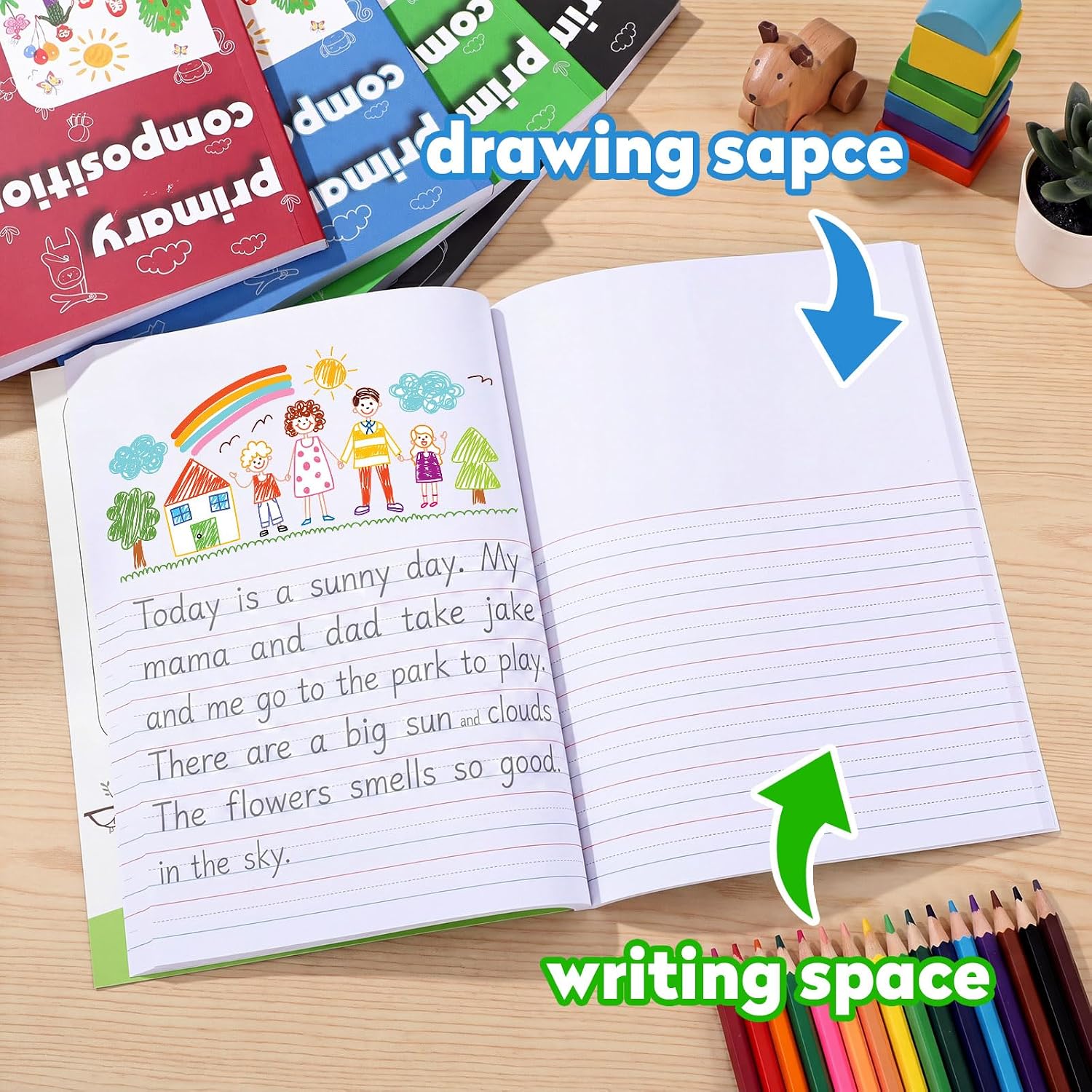 24 Pack B5 Primary Composition Notebook K-2 100 Sheets (200 Pages) image 3