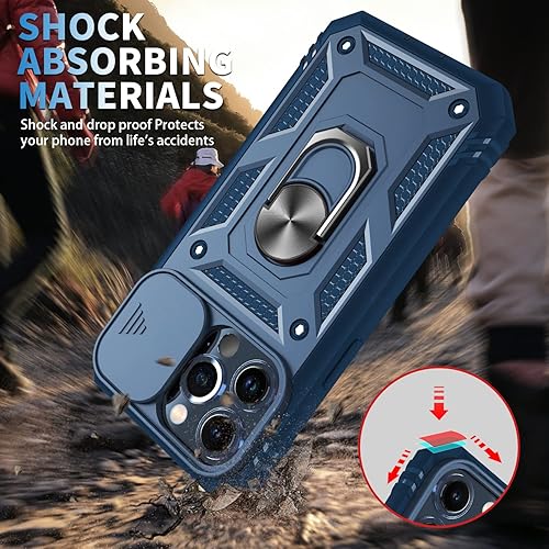 Miniatura 10 de DAWEIXEAU Funda para iPhone 13 Mini, a prueba de golpes, resistente a los impactos con lente deslizante Funda protectora para iPhone 13 Mini (5.4