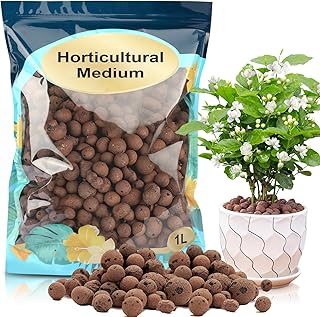Tonkugeln Leca-Kugeln für Pflanzen, Tonkugeln für Hydrokultur, Terrarien, Topfpflanzen, leicht und mit guter Drainage (1L)