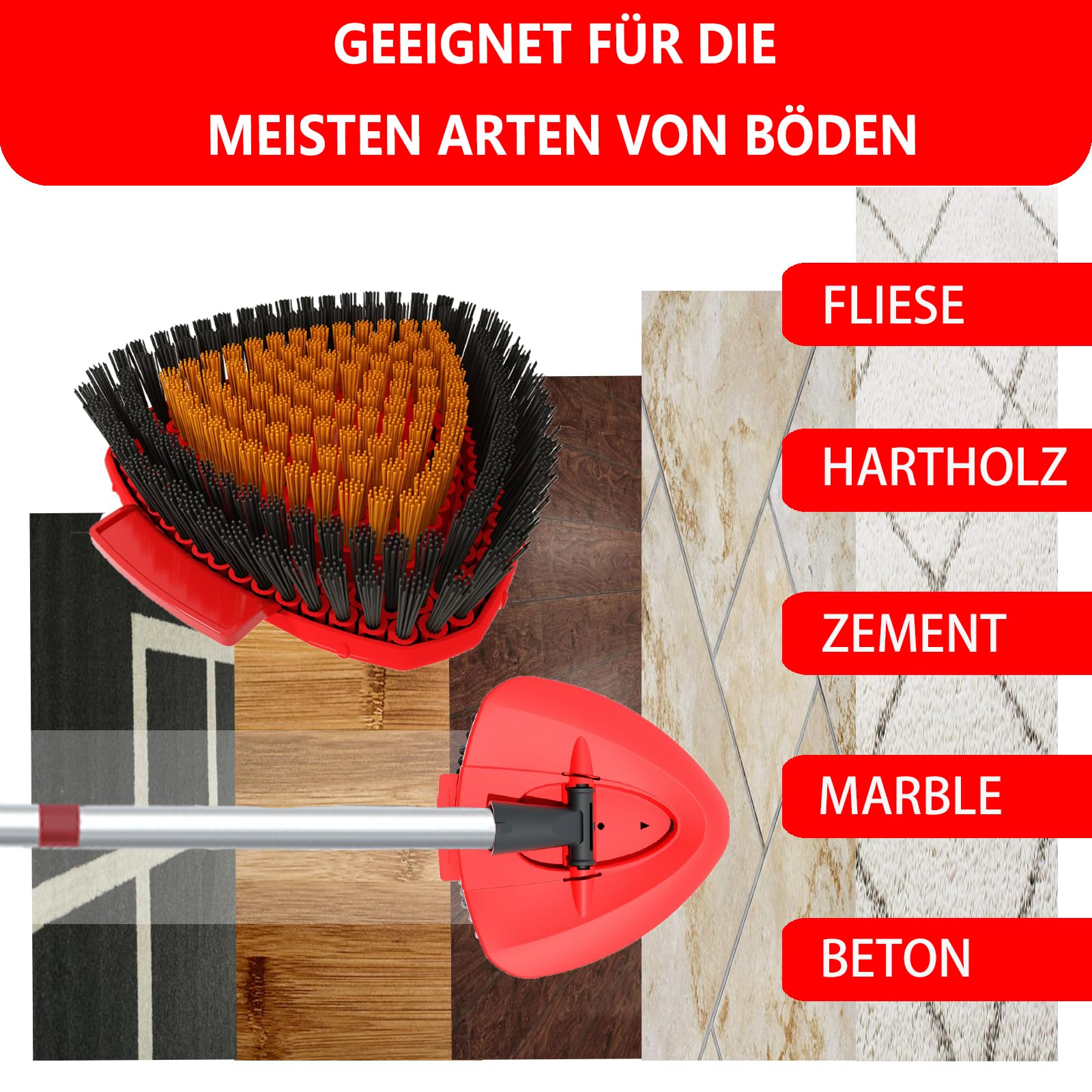 Lot 2 Têtes De Rechange Bublador Pour Balai Vileda Turbo - Brosses Triangulaires Dures Salle De Bain Cuisine
