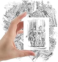 Vista 14 de Calcomanías grandes (24 piezas de 2.5 x 3.5 pulgadas) Retratos de niños victorianos, pintura de museo antiguo, póster retro reimpresión