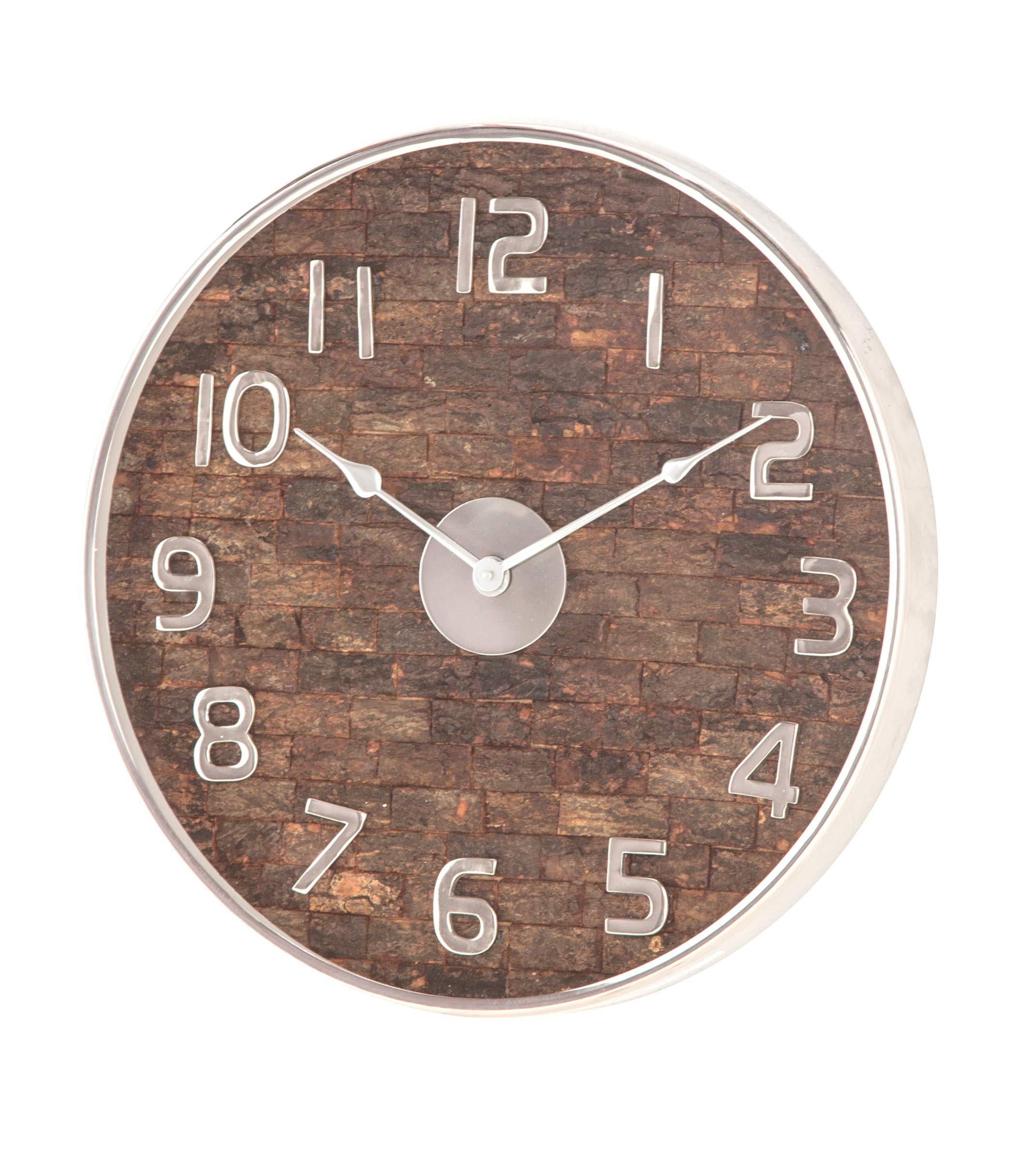 Orologio Da Tavolo Vintage In Metallo E Legno Di Pino, Design Contemporaneo Con Quadrante Chiaro E Base Treppiede – Perfetto Per Scrivania, Libreria O Ingresso - 2