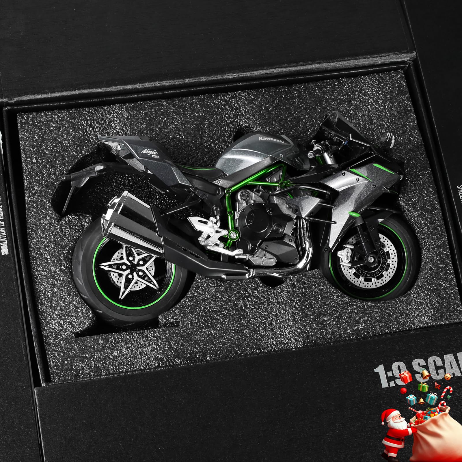 Amazon | Risopen 1：9ニンジャH2メタルダイキャストモーターサイクル