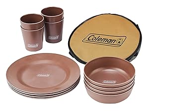 Coleman メラミン食器 テーブルウェアセット ビンテージ カバン付き Coleman メラミン食器 テーブルウェアセット ビンテージ カバン付き