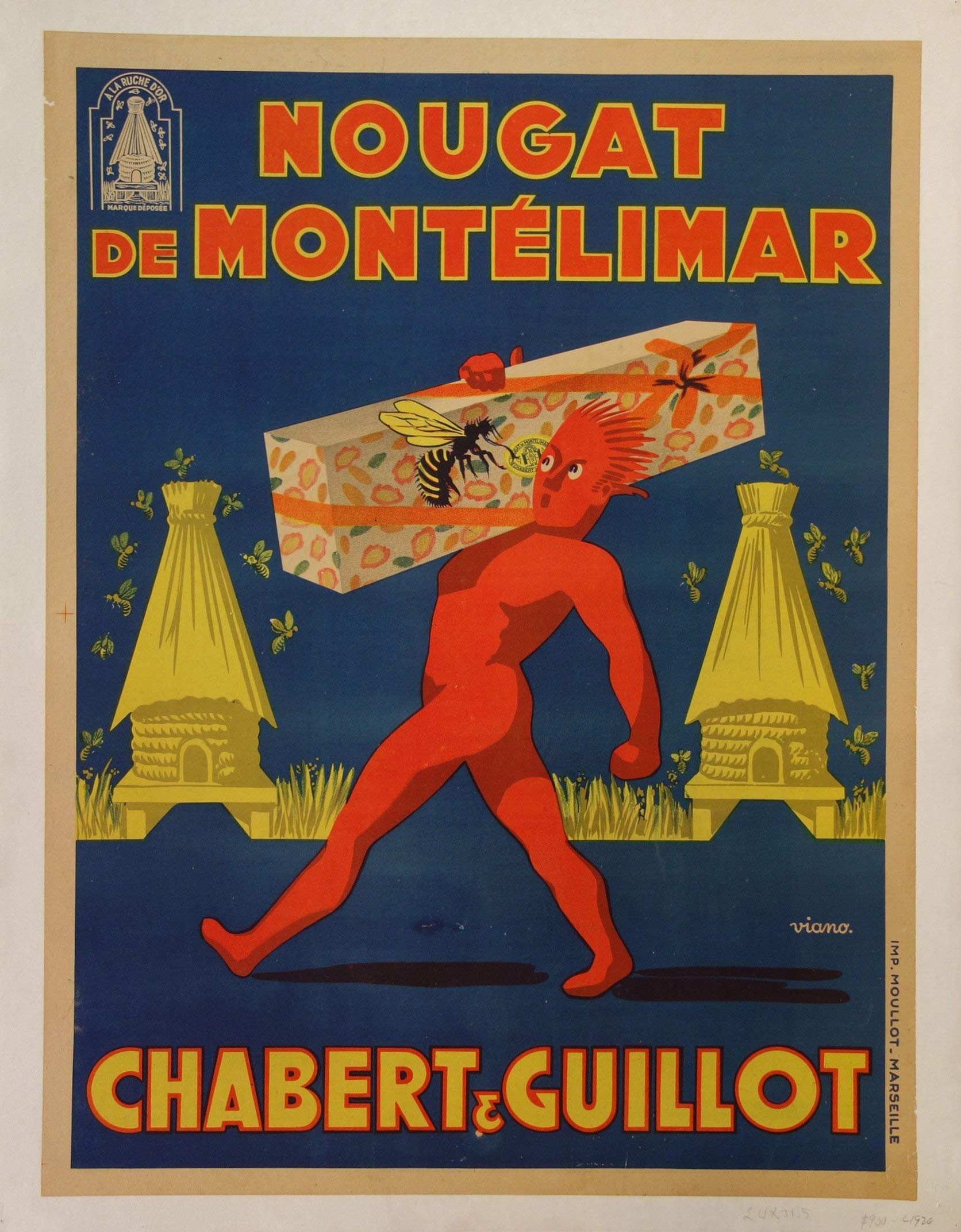 Nougat montelimar Chabert guillot Reproduction Affiche Poster-Format Size 50X70 cm-Papier 300 GR-Vente du fichier numérique HD Possible Nous Consulter.(Boutique : affichevintage.FR)