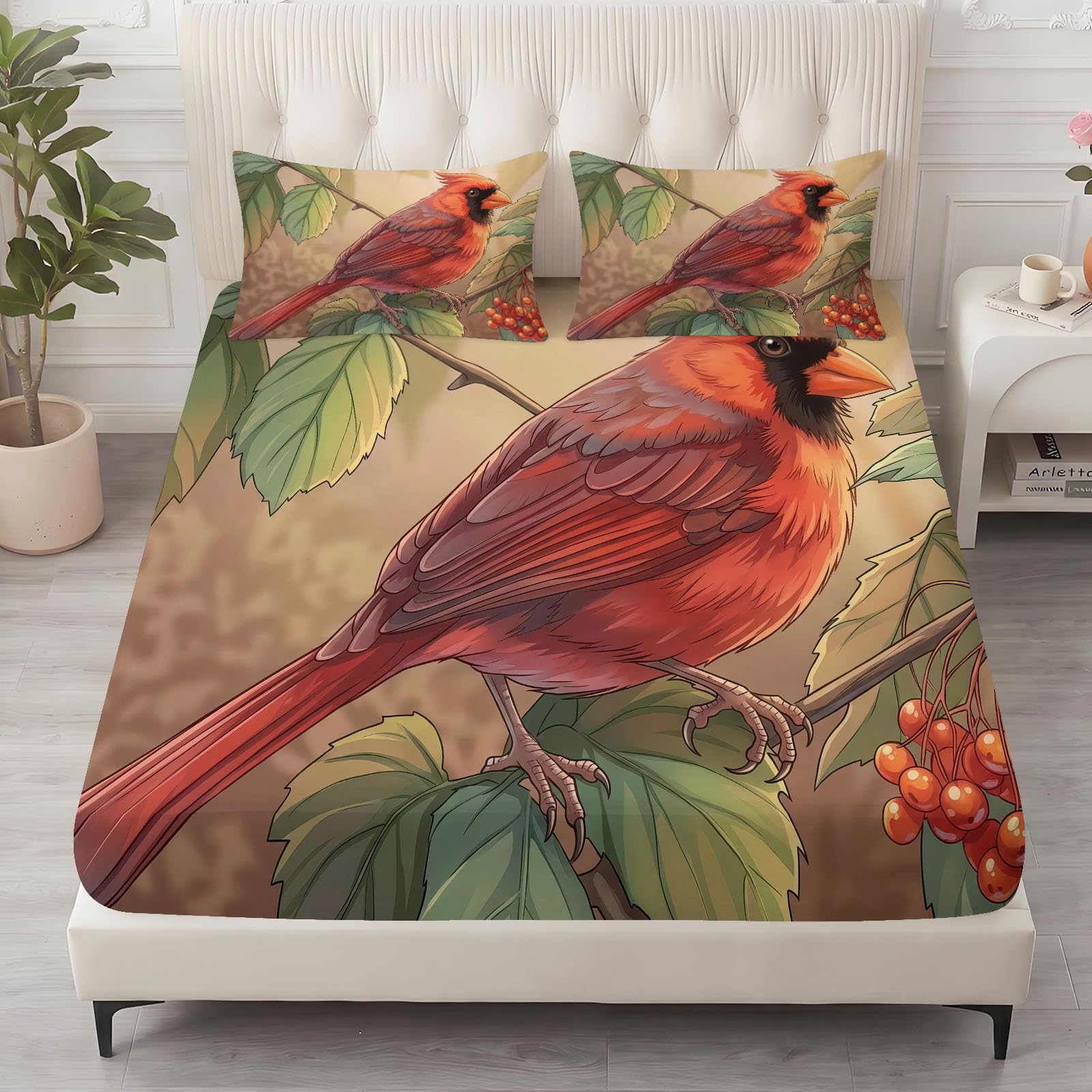 Sábana bajera ajustable para cama individual rústica de 90 x 190 cm, de microfibra suave, para niños y adolescentes, resistente a la decoloración, con bolsillo profundo de 30 cm, color rojo
