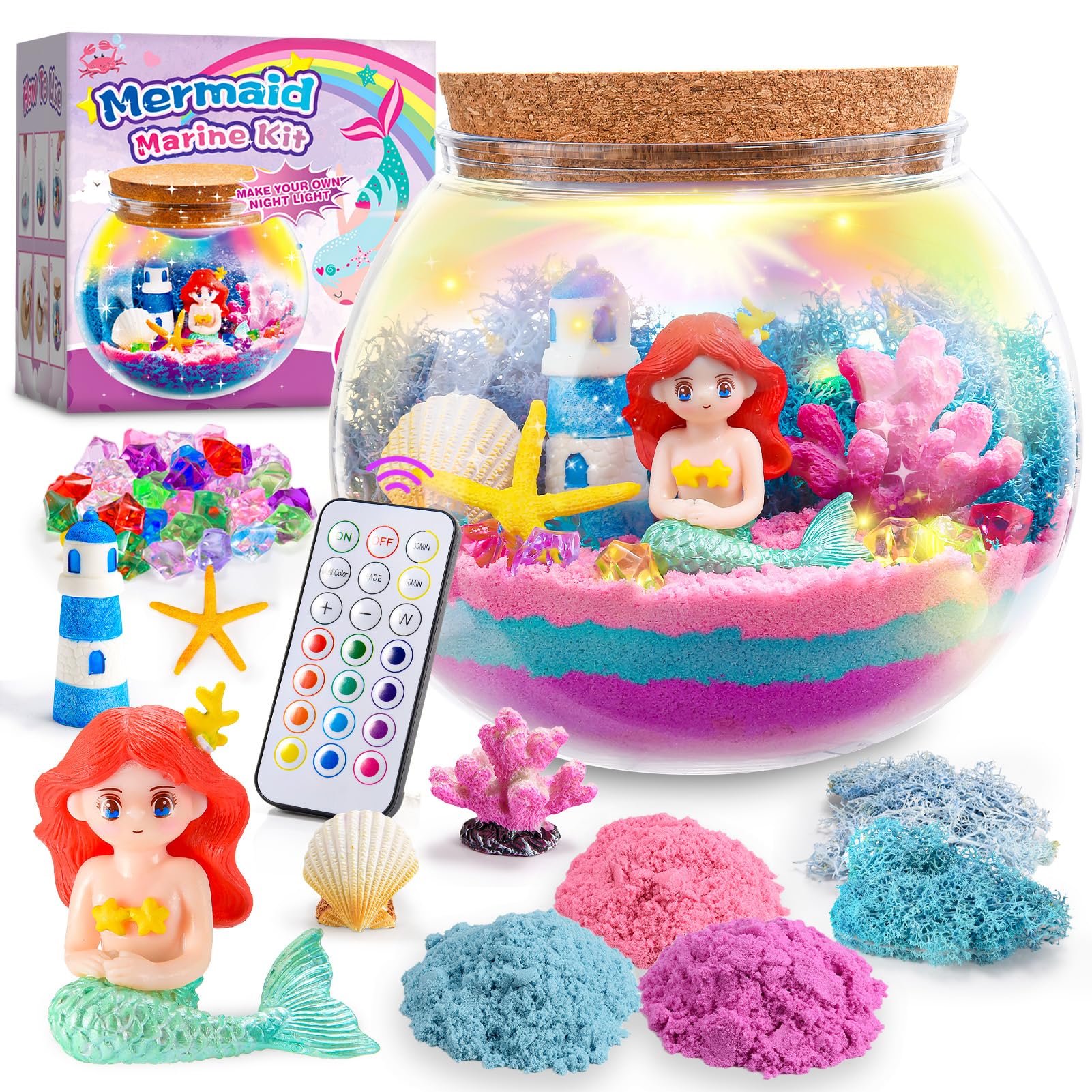 HappyGoLucky Bricolaje Luz Nocturna Infantil, Kit Manualidades para Niños - Regalos Cumpleaños Niños